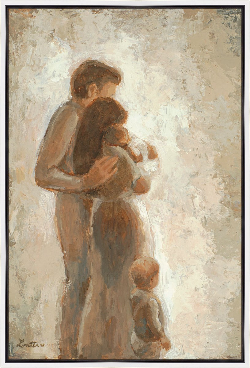 Family Looking Towards the Light Gallery Wrap Canvas - Inspirational Wall Art for Living Room, Bedroom & Office Decor - Perfect for Home, Wedding & Gift Giving