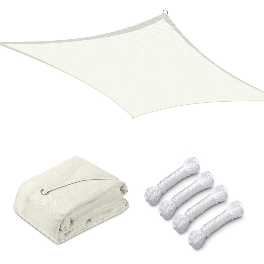 13'x10' Rectangle Outdoor Sun Sail Shade Canopy - UV Protection Patio Cover for Backyard, Garden, and Pool Area - TheLAShop
