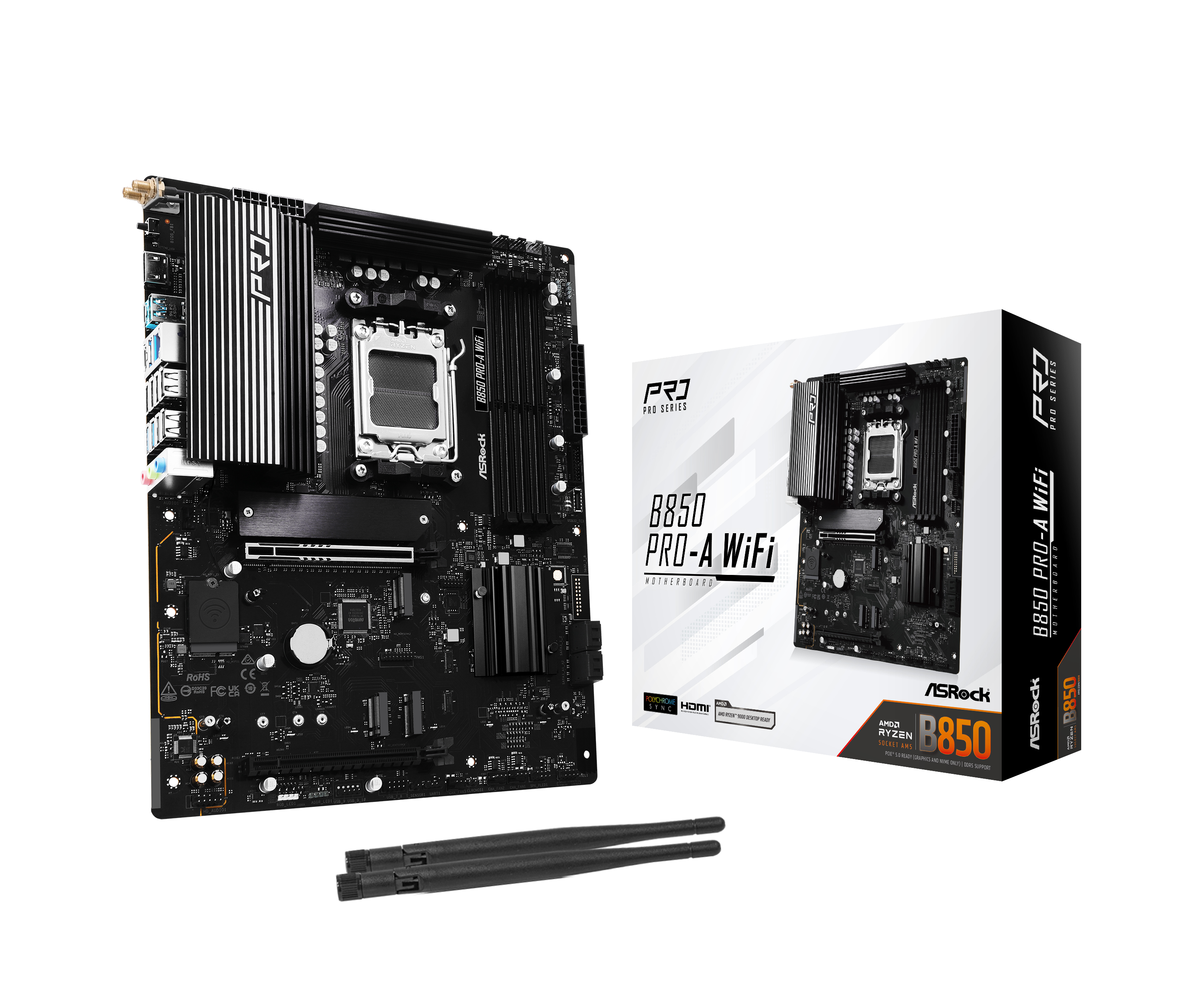 ASRock B850 Pro A WiFi AM5 DDR5 ATX Motherboard - High Performance Gaming & Workstation PC Build for Streaming, Content Creation & 4K Gaming