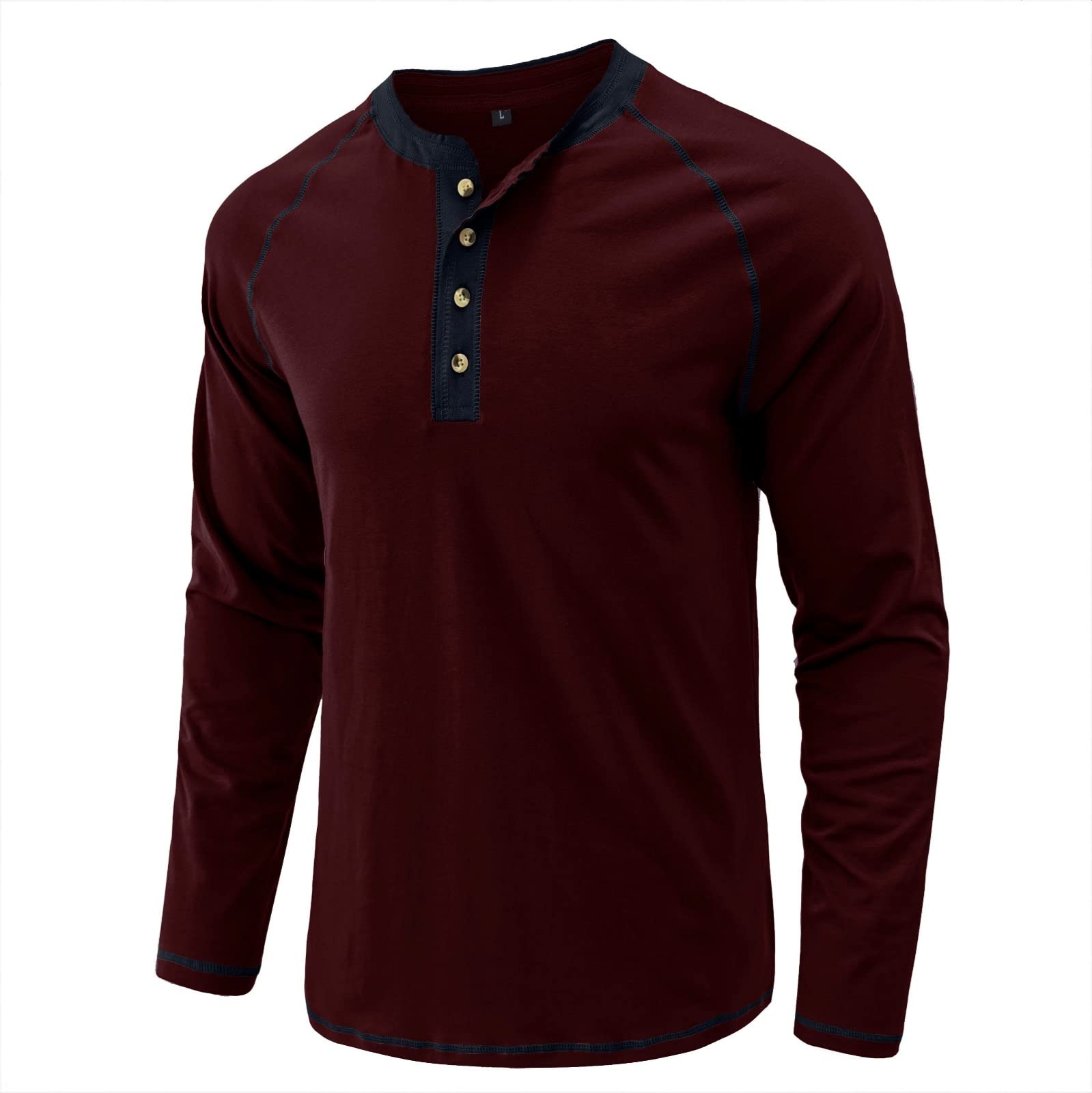 Men's Tall Button-Down Shirt Set - 7-Pack Solid Color Long Sleeve Round Neck Tops & Bottoms | V-Neck & Polo T-Shirts Multipack | Premium Cotton Comfort for Work, Casual & Layering