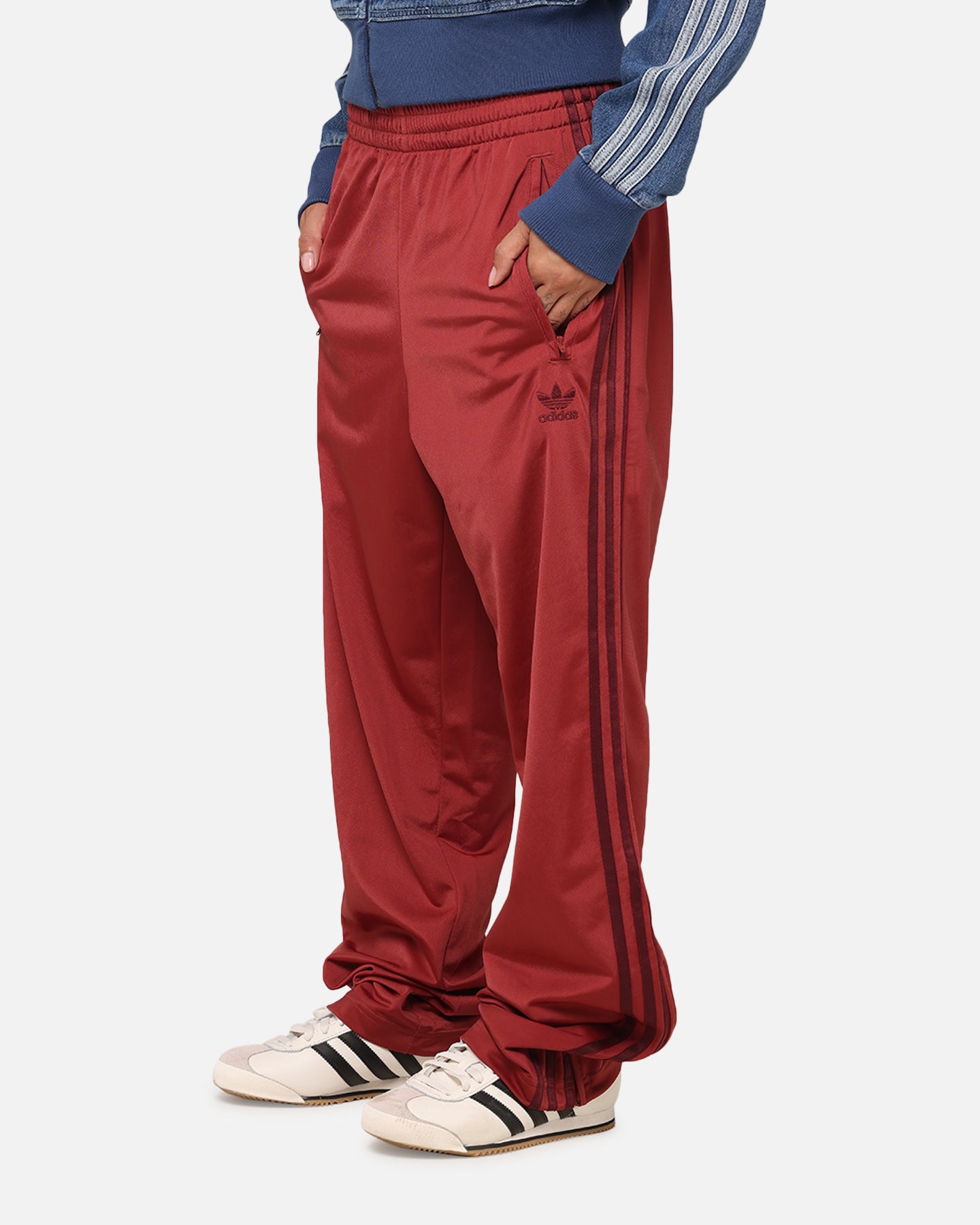 Adidas Firebird Track Pants for Women - Ruby Red Athletic Joggers for Running, Gym & Casual Wear