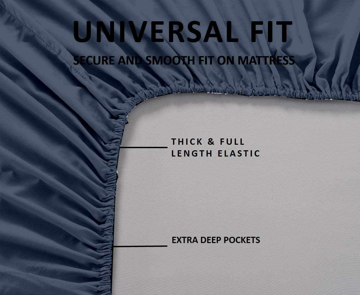 Extra Deep Pocket Sheets 7-Piece Set - Split King Size Cotton Sheets for 18-24 Inch High Mattress | Soft & Breathable Sage Green Bedding for Comfortable Sleep