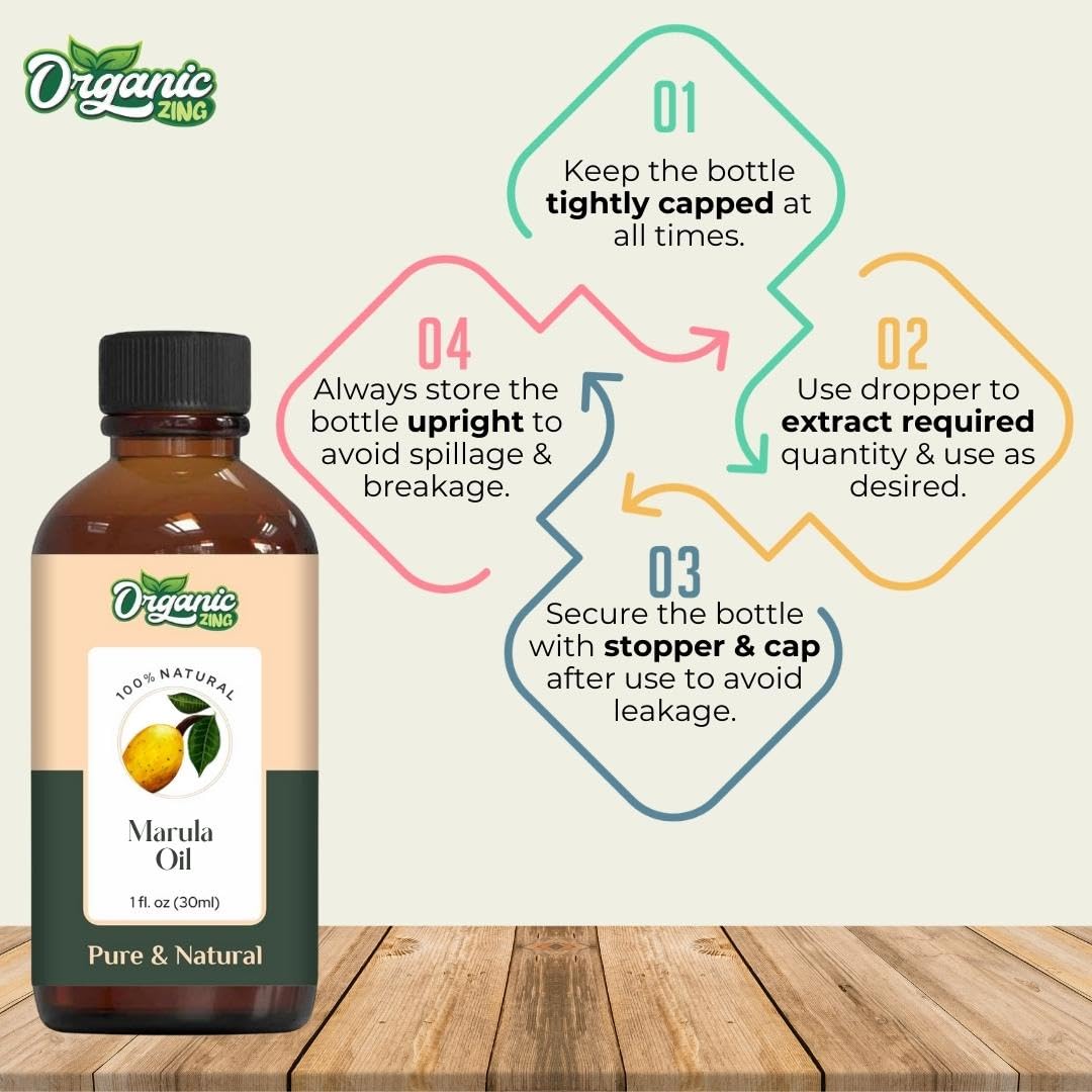 Pure Organic Marula Oil for Skin, Face & Hair Care - 100% Natural Cold-Pressed, Aromatherapy & Diffuser Use - 30ml - Perfect for Hydration, Anti-Aging & Nourishment