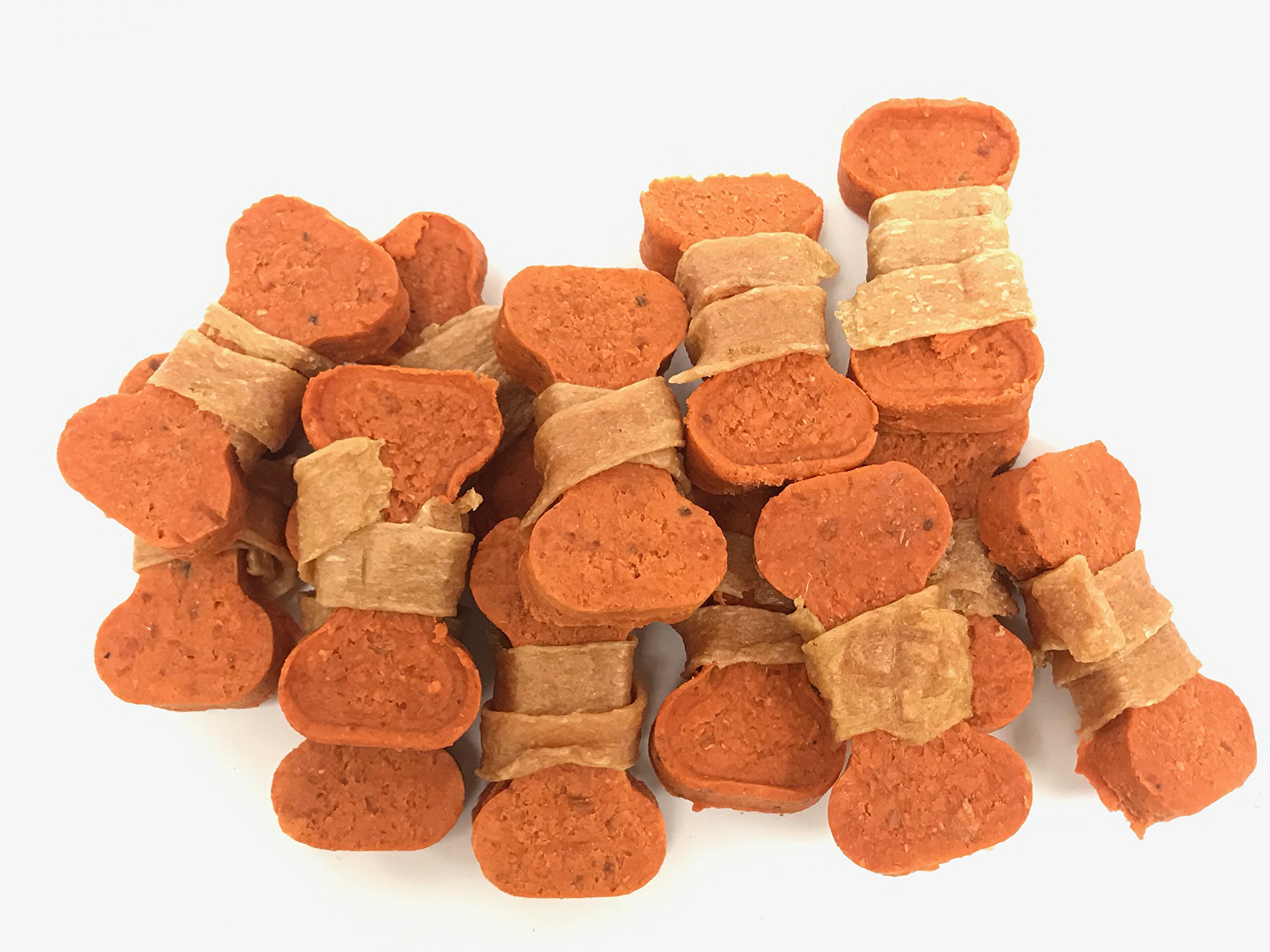 Premium Carolina Prime Pet 45301 Chicken & Sweet Potato Bone Wrap Dog Treats (1 Pouch) - All-Natural Chew for Dental Health & Training Rewards - Perfect for Small, Medium & Large Dogs