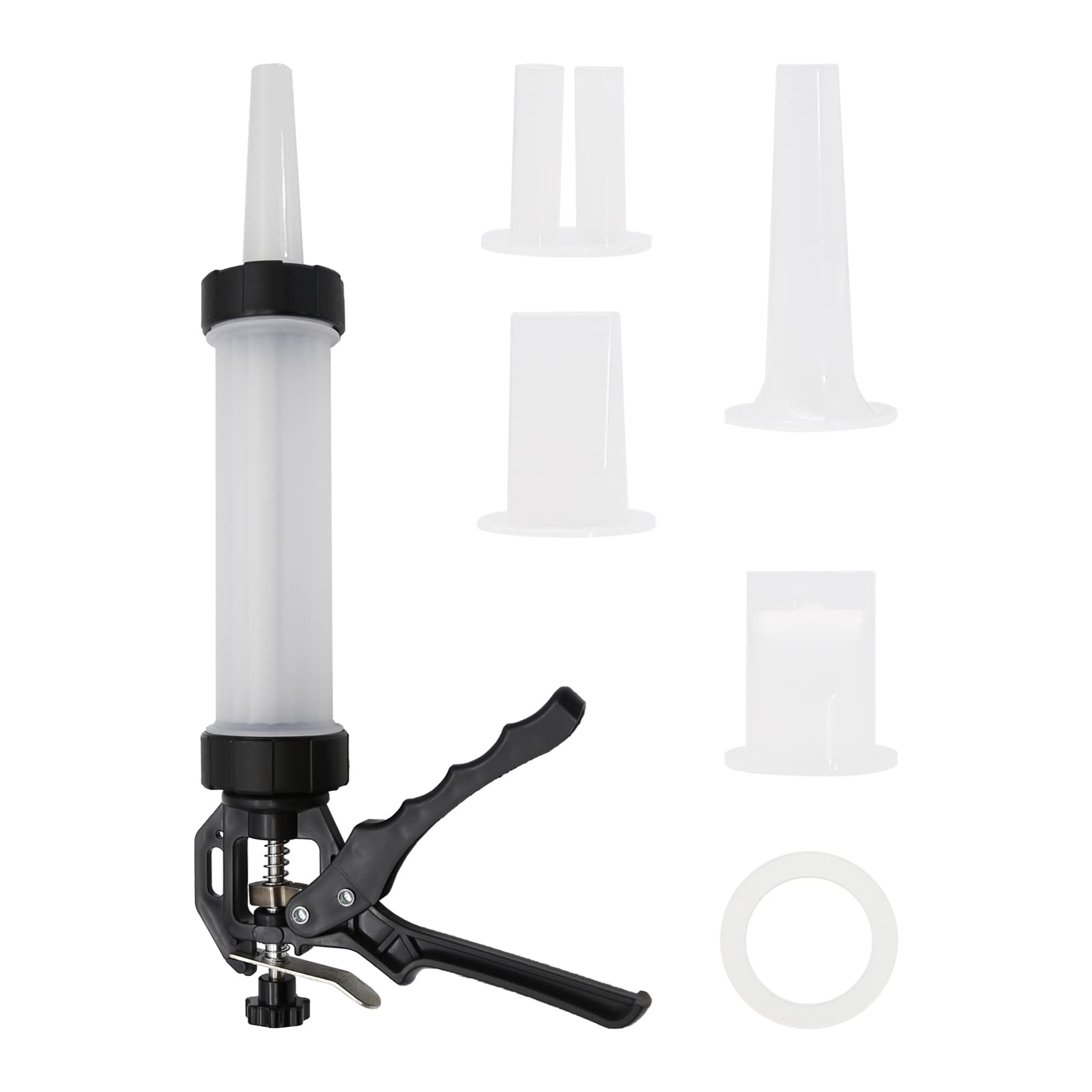 Manual Sausage Stuffer - Homemade Sausage Filling Tool with 3 Nozzles | Hand Crank Meat Grinder & Salami Maker for Home Kitchen | Perfect for Sausage Making, Jerky, and Meat Processing