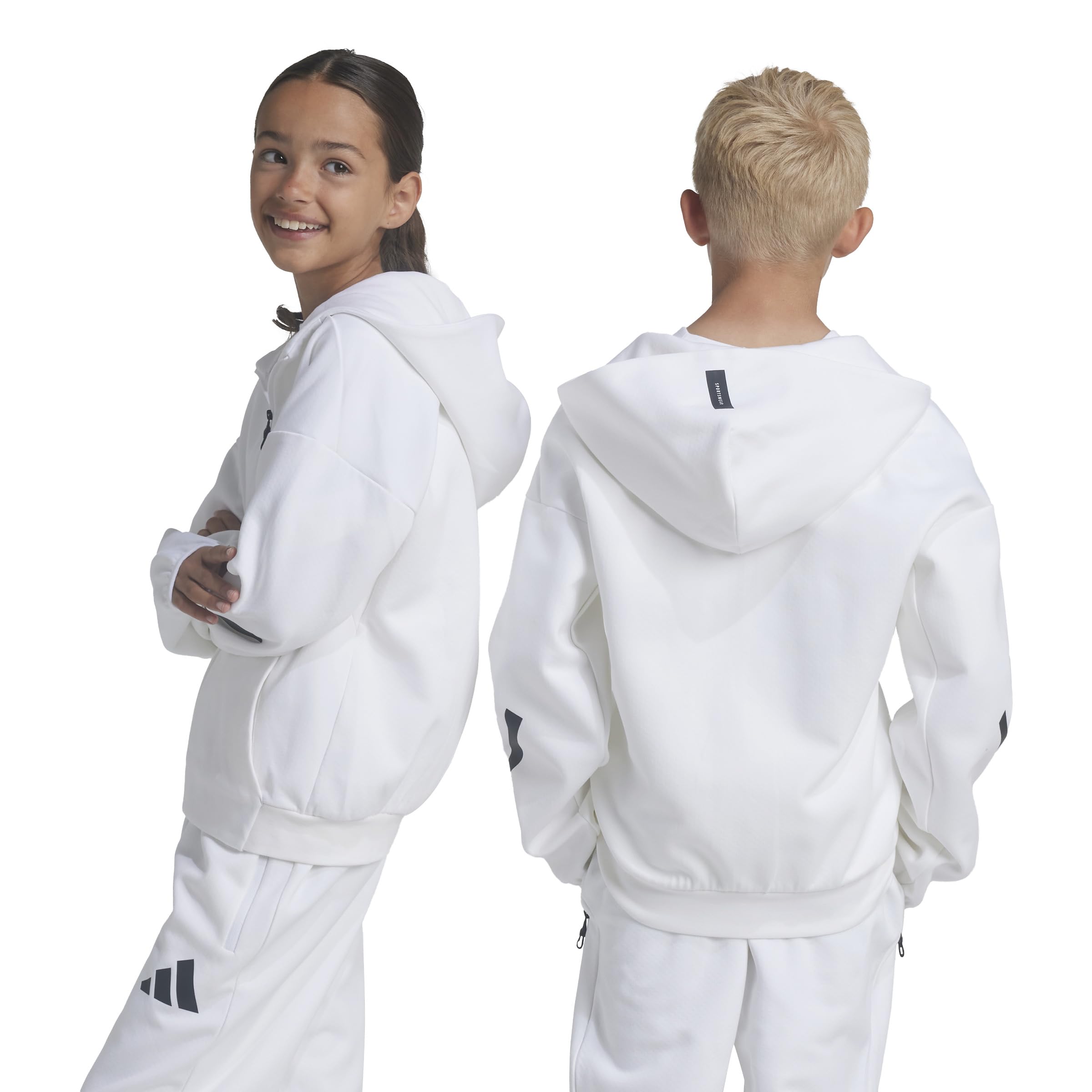 Adidas Kids' Z.N.E. Full Zip Hoodie - Lightweight Athletic Jacket for Boys & Girls - Perfect for School, Sports & Outdoor Activities