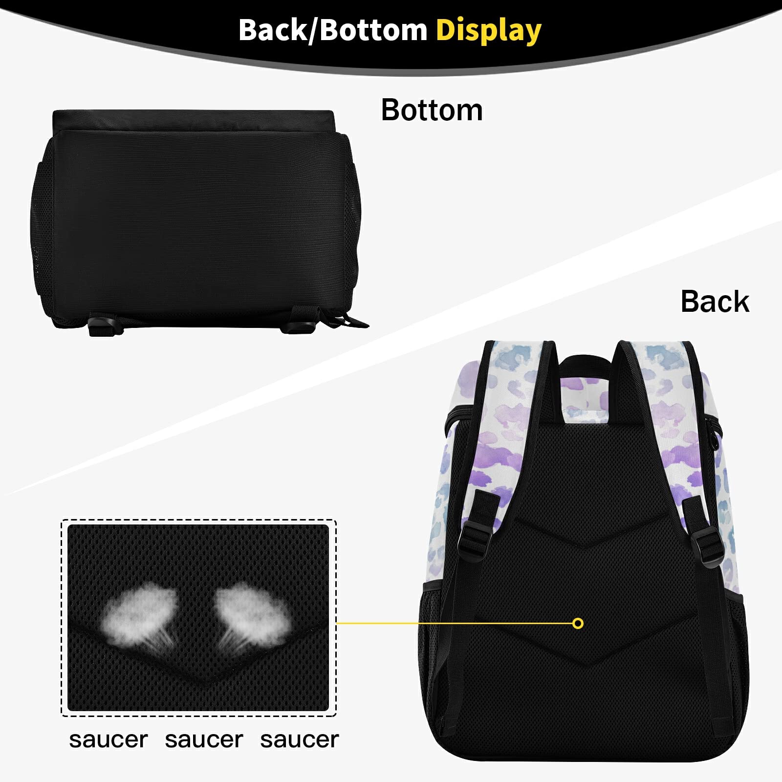 Leopard Tie Dye Insulated Cooler Backpack for Men & Women - Heavy Duty Lunch Box for Work, Hiking, Camping, Picnic, Beach & Outdoor Adventures