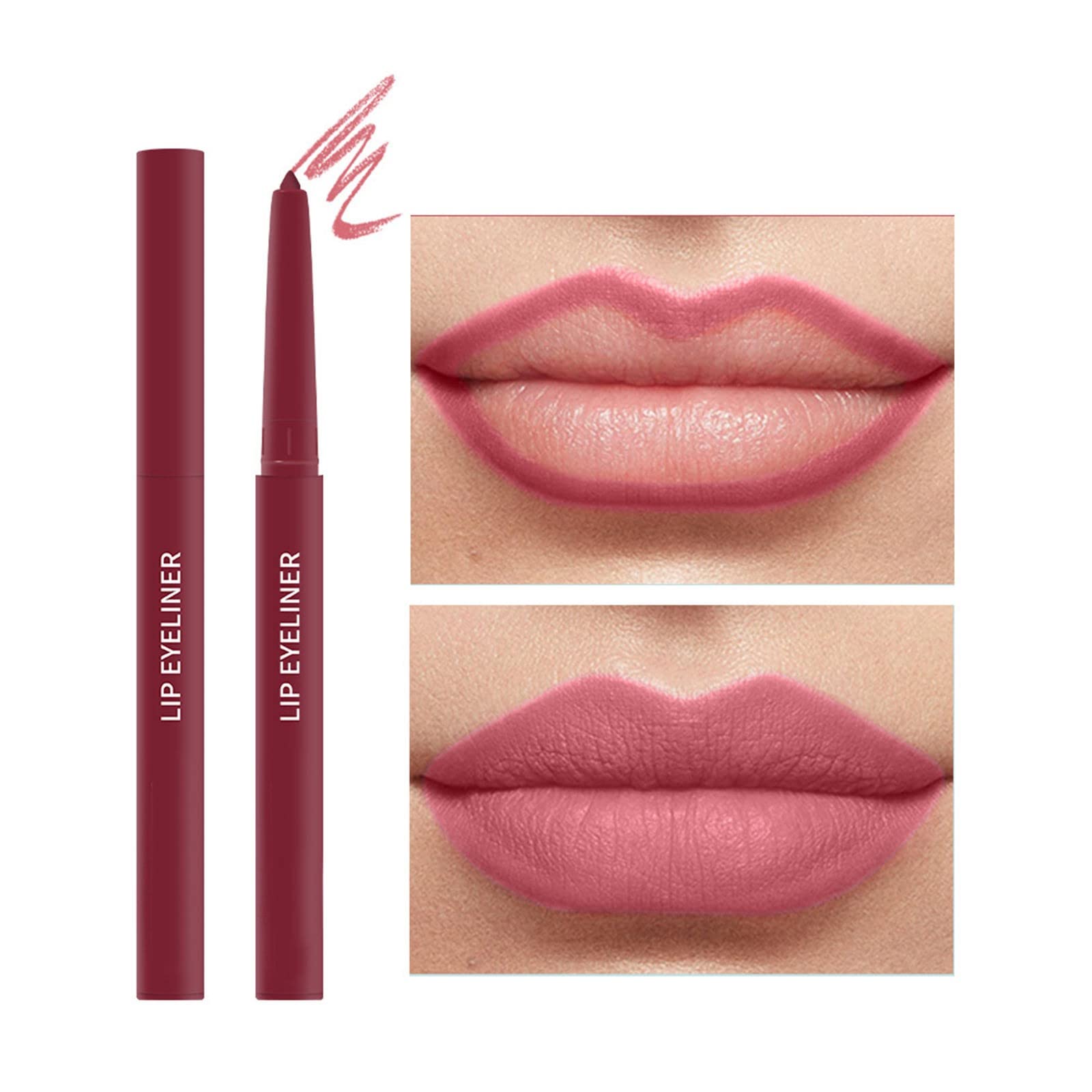 Honey Almost Lipstick - Waterproof, Non-Smudge Lip Pencil with Matte Finish | 0.5ml Wine Lip Stain for Precise Lip Lining | Perfect for Everyday Wear, Date Nights & Special Occasions
