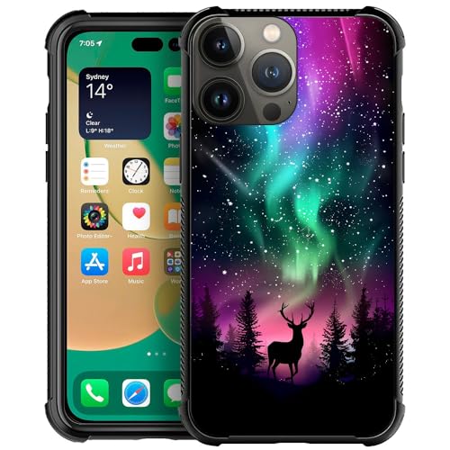 Deer Northern Lights Art