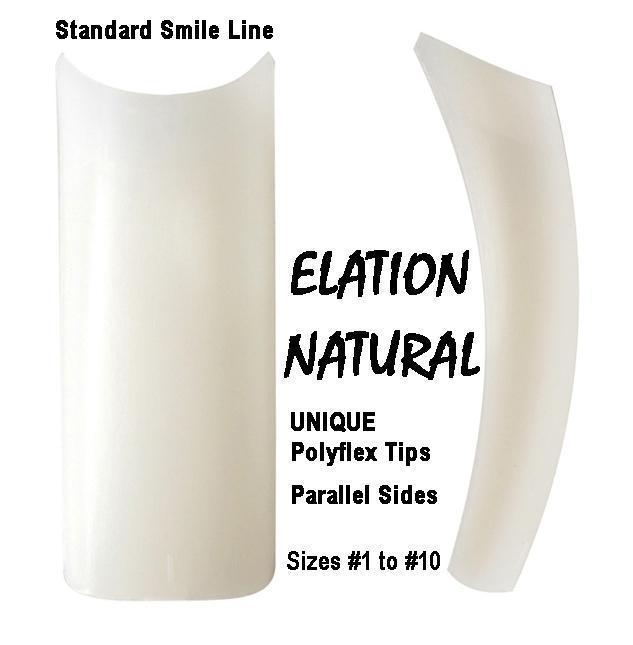 Elation Natural Nail Tips - 50 Count | Professional Acrylic & Gel Nail Extensions for Salon & Home Manicures