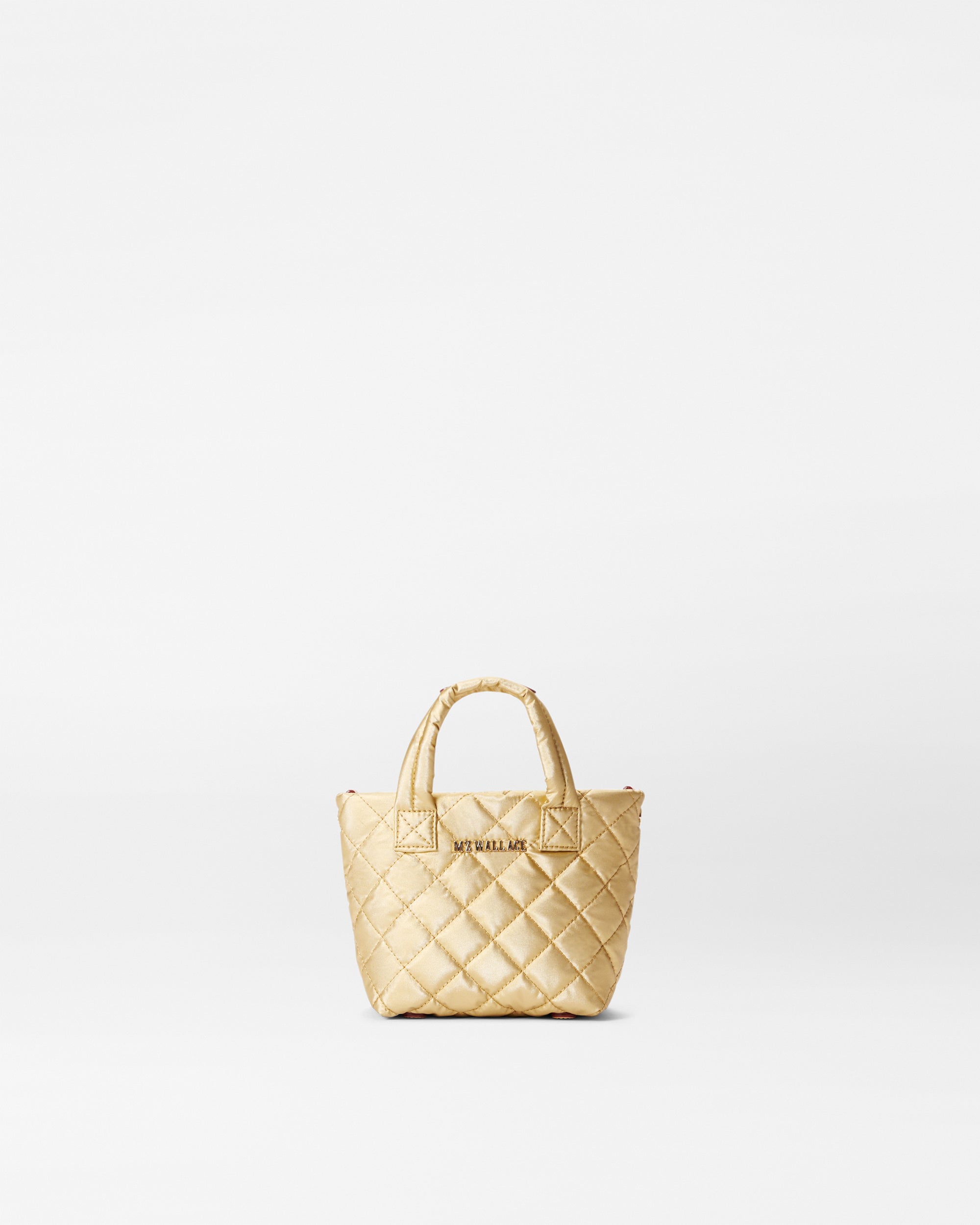Light Gold Pearl Metallic Petite Metro Tote Bag - Stylish & Durable Deluxe Handbag for Women | Perfect for Work, Travel & Everyday Use