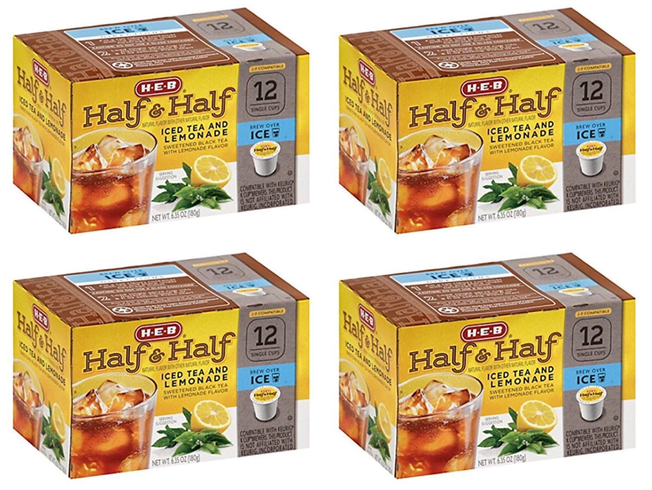 H.E.B. Half & Half Iced Tea and Lemonade Single-Serve Cups (4-Pack) - Refreshing Summer Drink for Picnics, BBQs & Parties