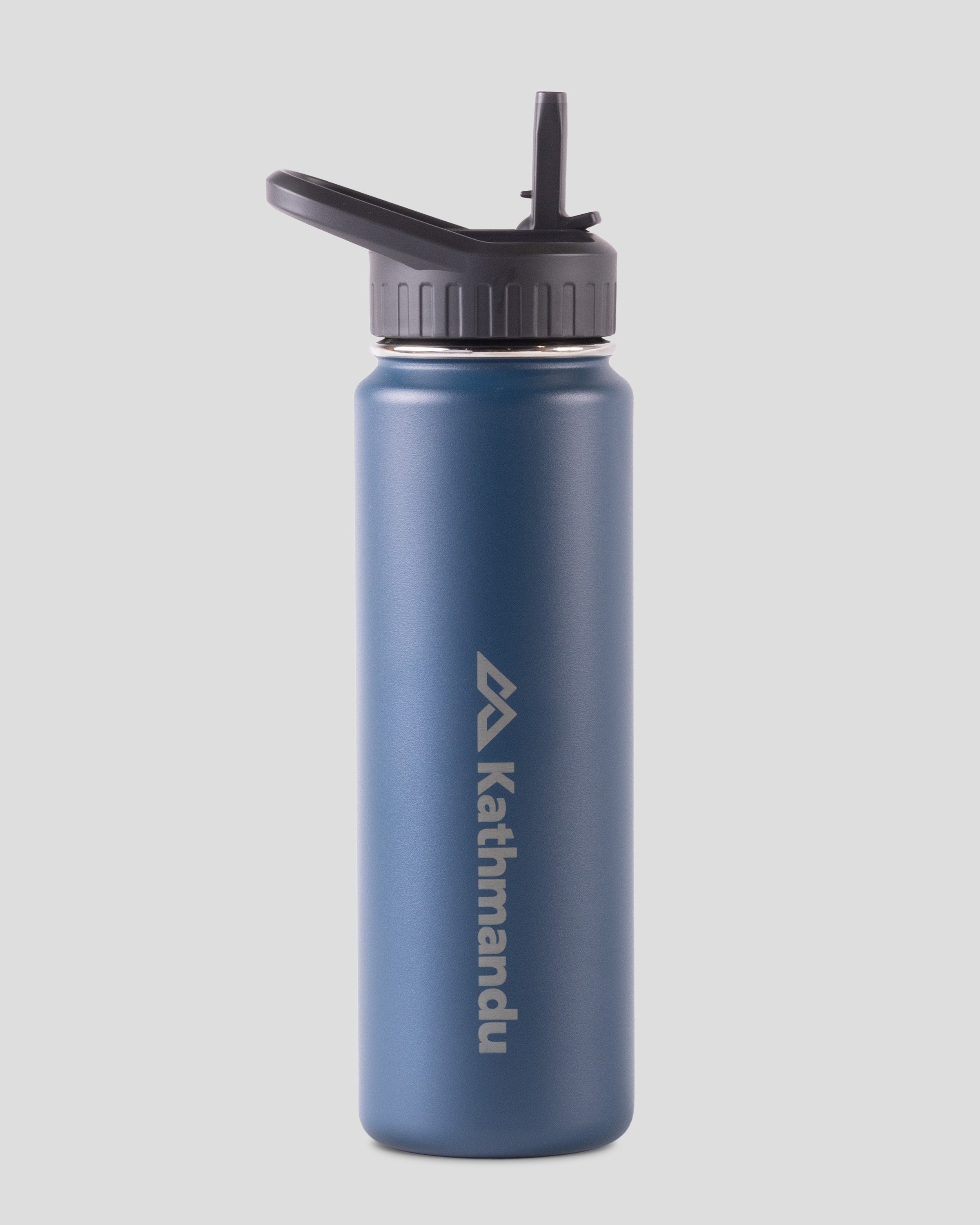 Insulated Stainless Steel Water Bottle with Straw Lid - 710ml (24oz) Deep Sea Blue - Perfect for Gym, Hiking & Outdoor Activities