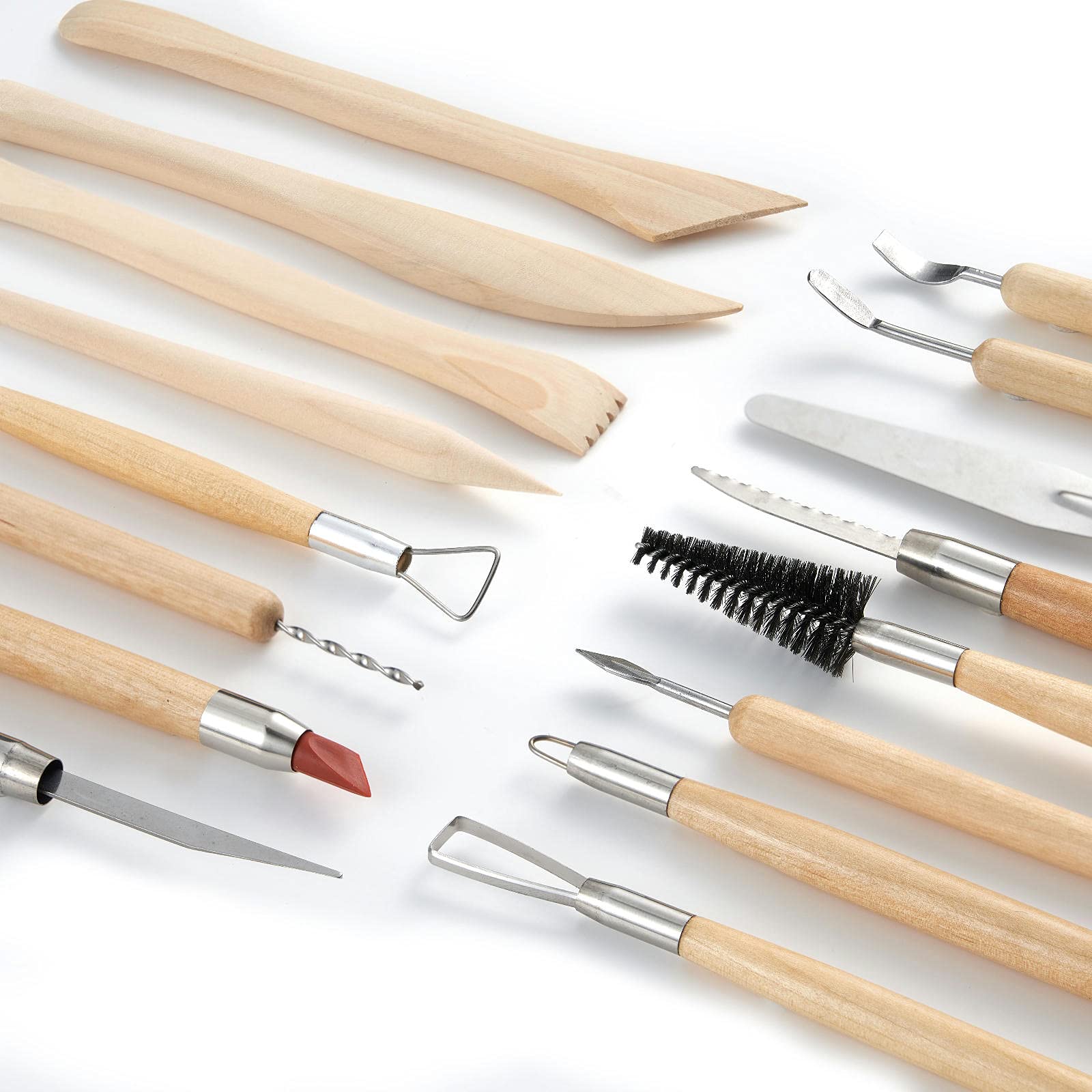44-Piece Double-Sided Polymer Clay Tools Kit for Sculpting, Pottery & Ceramics - Air Dry Clay Modeling Tools with Carrying Case - Perfect for DIY Crafts, Art Projects & Home Decor