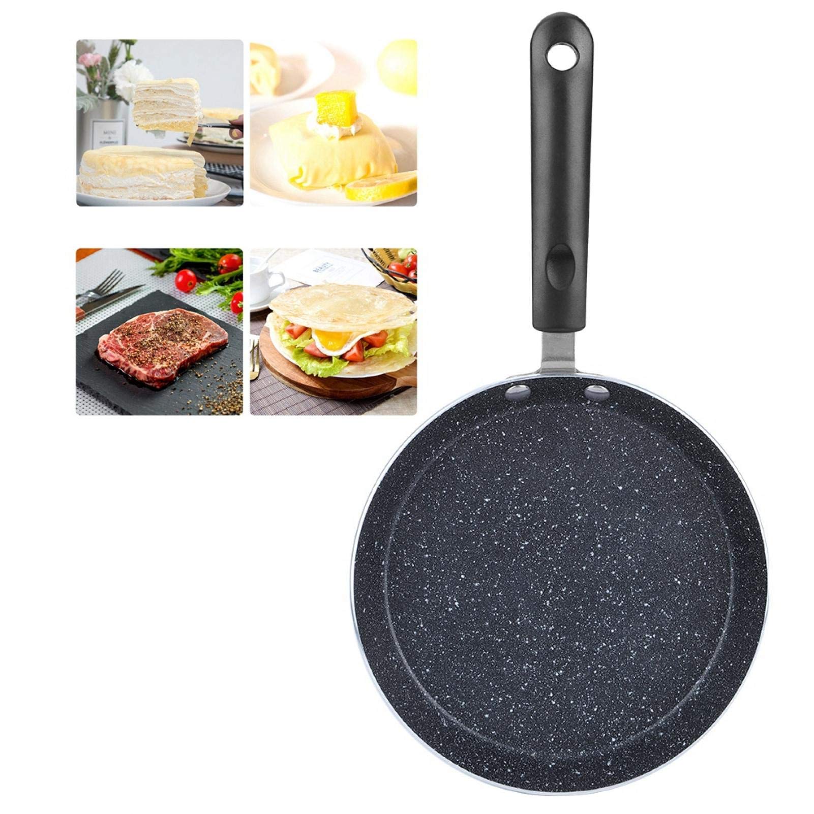 Non-Stick Induction Cooking Pan - 6 Inch Heat-Resistant Grill Skillet for Eggs, Pancakes & More | Perfect for Electric, Ceramic & Induction Stoves | Ideal for Home Kitchen, Camping & Small Space Cooking