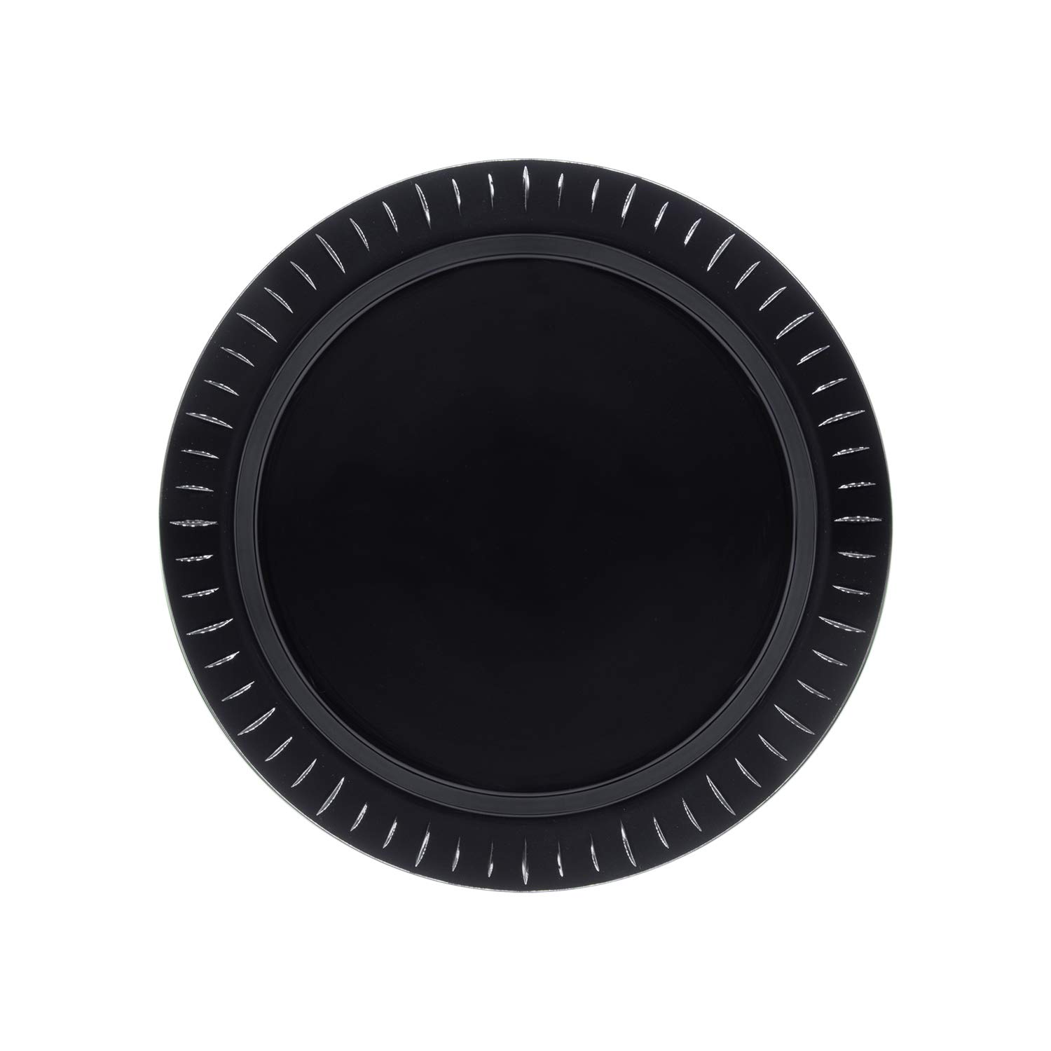 Black 6-Inch Disposable Party Plates - Bulk Pack of 50 for Birthday, Wedding & Holiday Celebrations - Elegant Tableware Essentials for Any Occasion