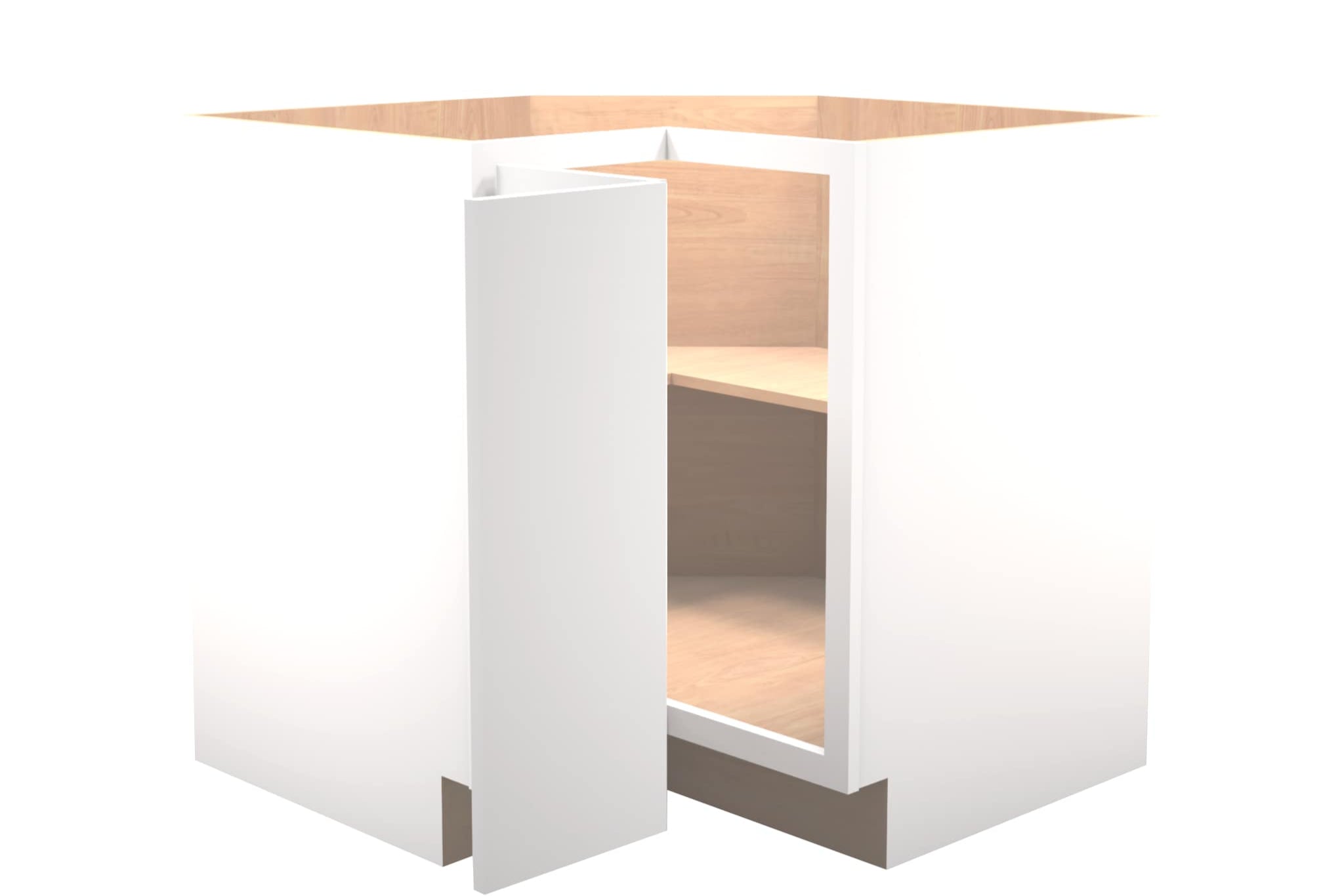 American Made Shaker RTA BCC36 Base Corner Cabinet in White - Perfect for Kitchen Storage & Organization