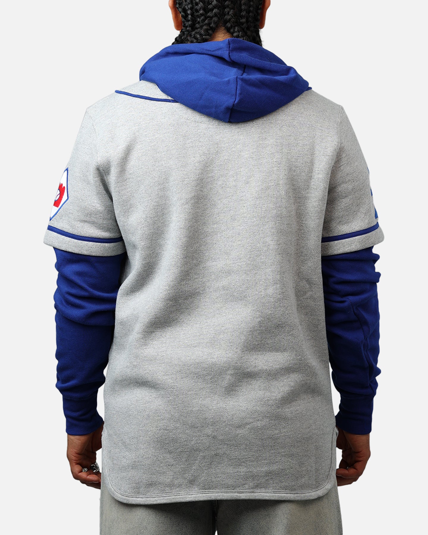 47 Brand Los Angeles Dodgers Game Hoodie Grey/Navy - Official MLB Licensed Pullover Sweatshirt for Men & Women - Perfect for Baseball Games, Casual Wear & Sports Fan Gifts