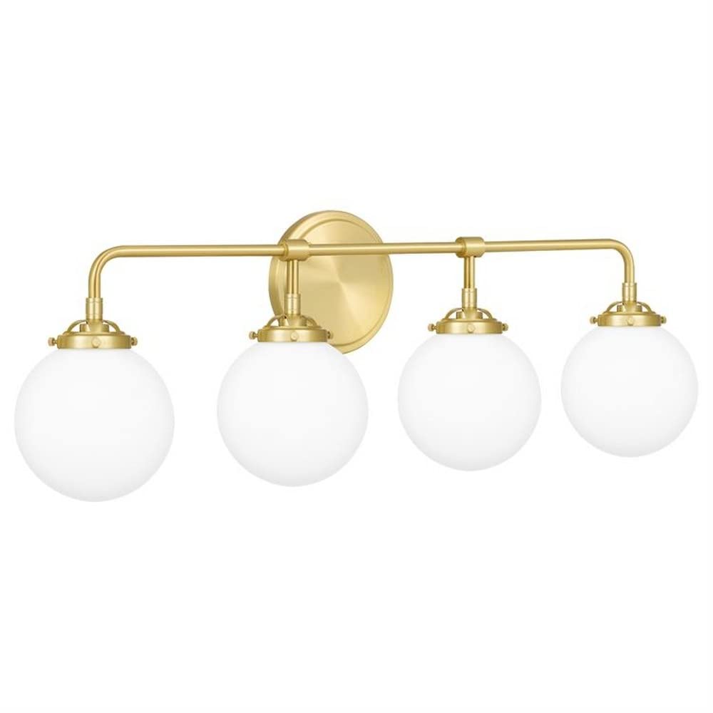 4-Light Contemporary Vanity Light - Damp Rated Bathroom Lighting Fixture - Modern LED Bath Light for Bathroom, Powder Room & Spa - Model 71-Bel-3300158