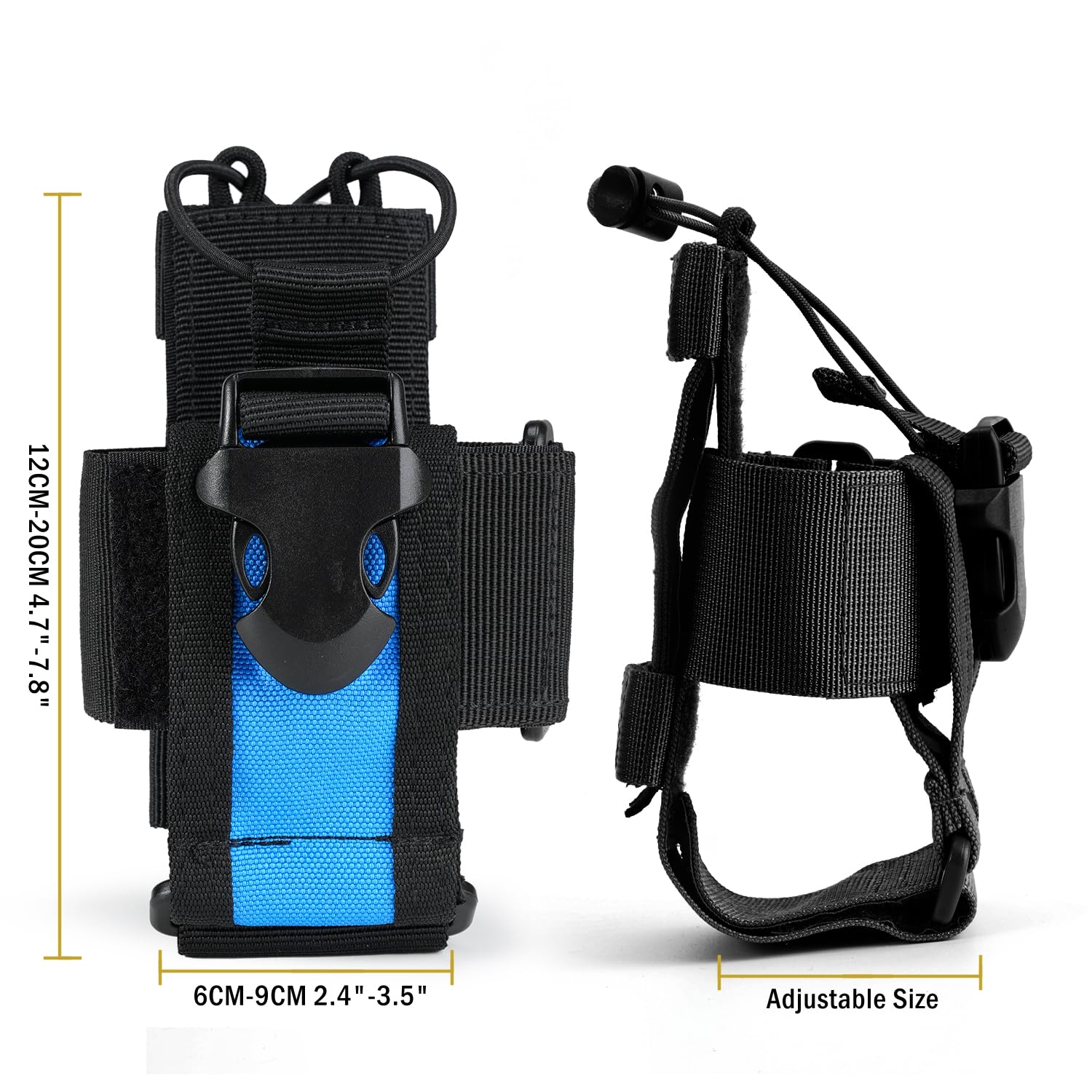 Viperade Versatile Tactical Radio Pouch - Adjustable Belt & Molle Compatible Walkie Talkie Holder for Two-Way Radios - Perfect for Security, Construction & Outdoor Adventures