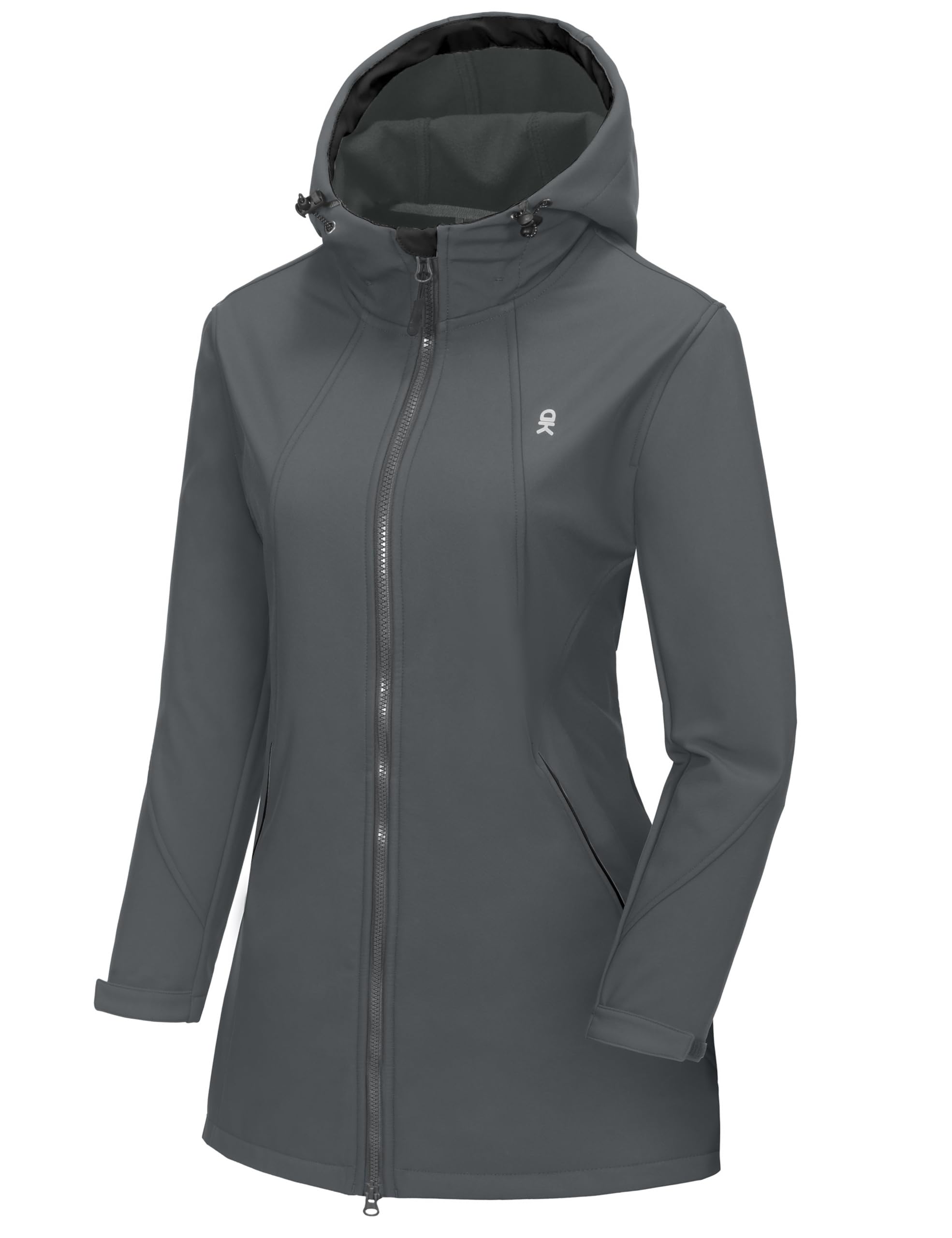 Little Donkey Andy Women's Softshell Fleece Lined Hooded Jacket - Windproof, Insulated & Water Resistant Winter Coat for Hiking, Camping & Outdoor Activities