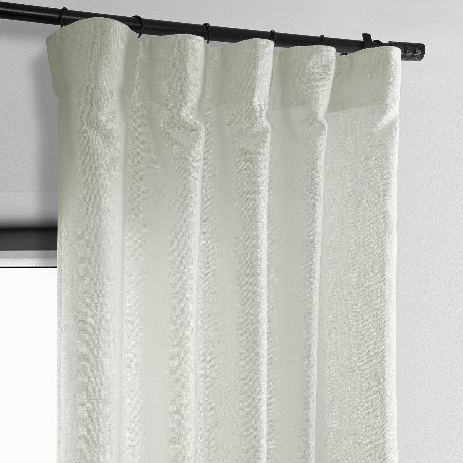 Light Ivory Classic Faux Linen Curtains - Elegant Window Treatments for Living Room & Bedroom - Blackout & Noise Reducing Drapes for Home Decor