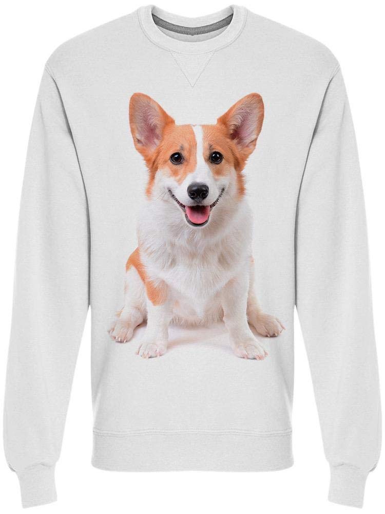 Cute Puppy Posing for Camera Men's Sweatshirt - Trendy Graphic Hoodie for Dog Lovers, Casual Wear & Photo Shoots