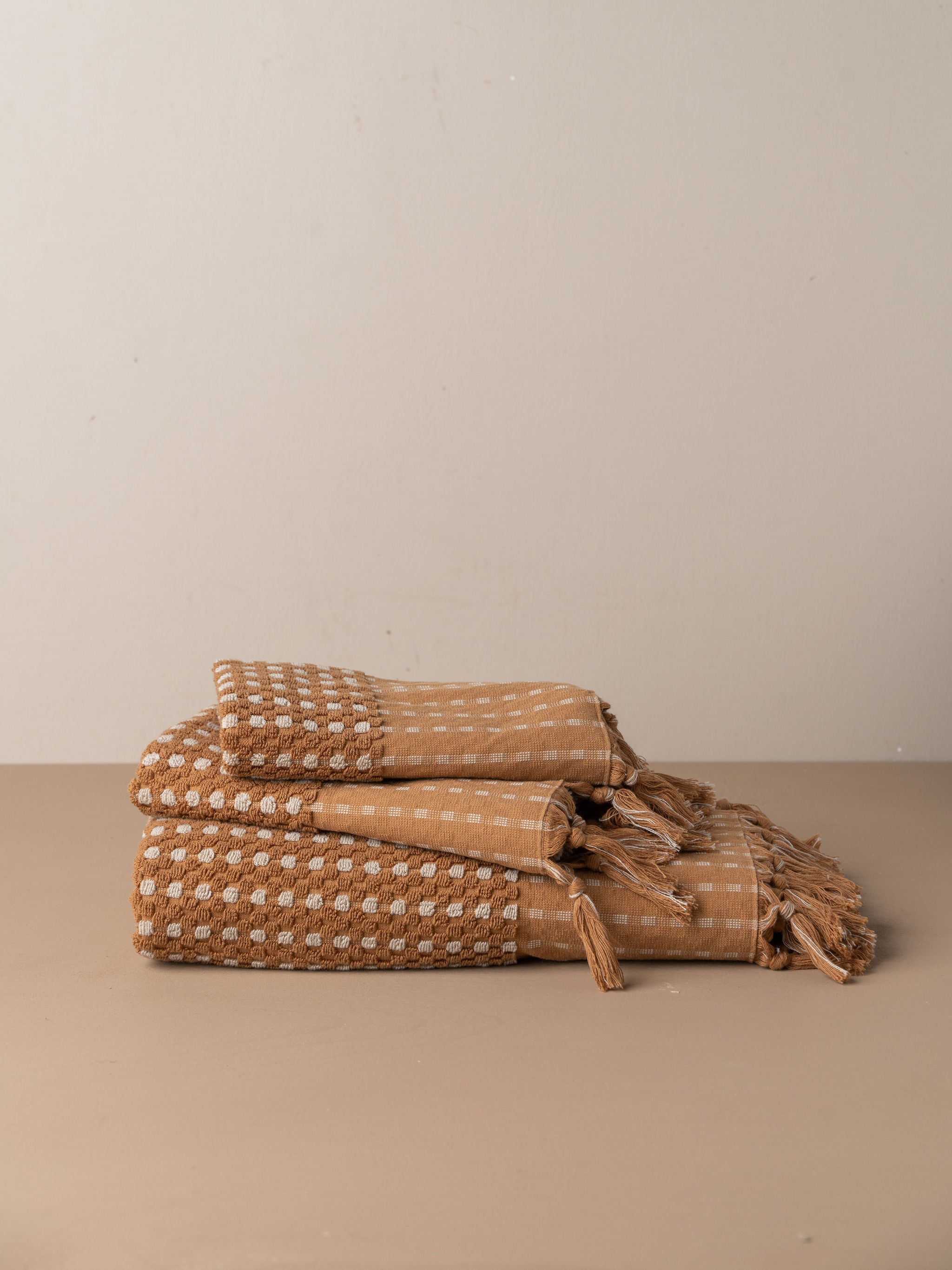 Organic Chickpea Bath Sheet Set - Super Soft & Absorbent Towels for Spa & Bath - Terracotta & Stone Colors - Luxury Home & Hotel Use