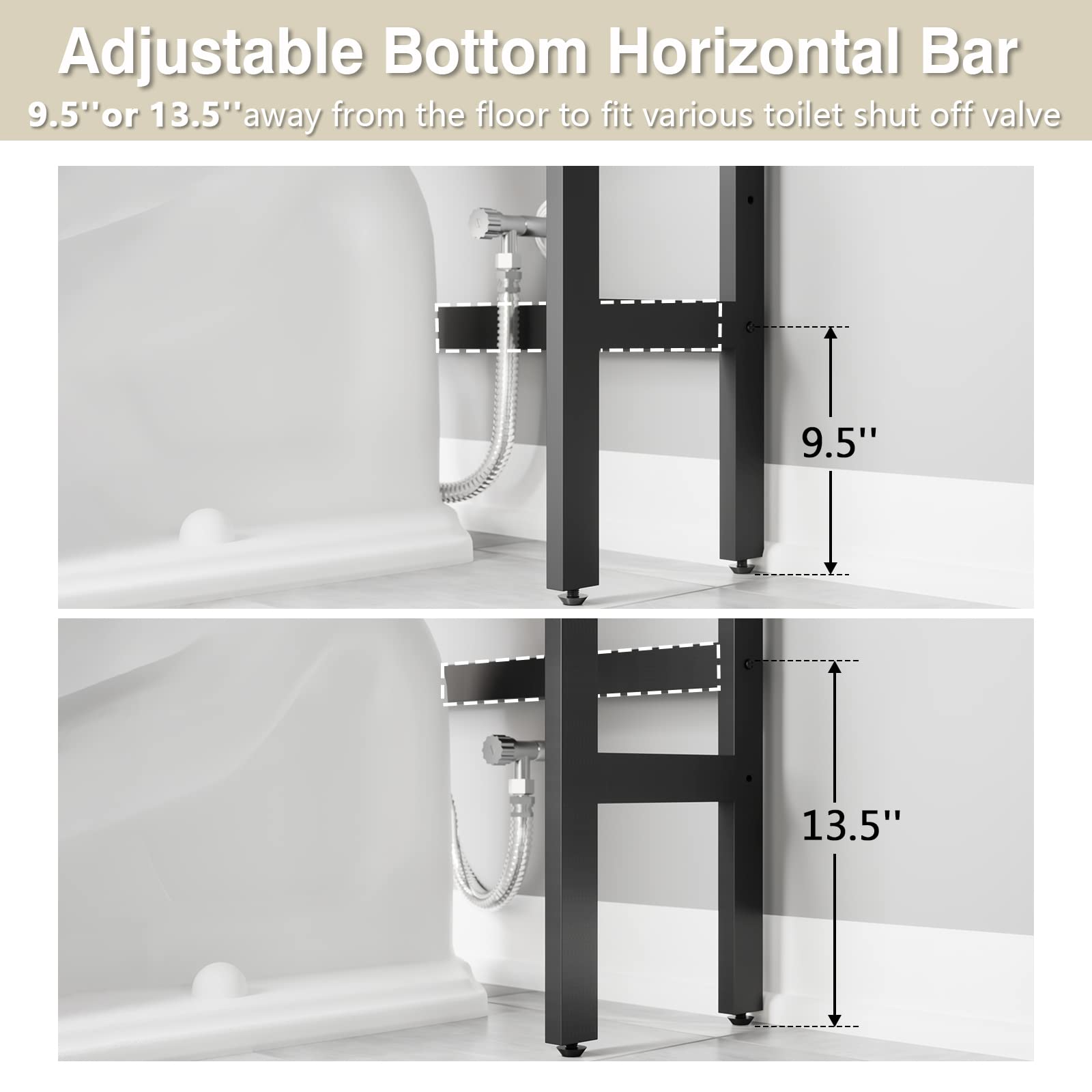 Over The Toilet Storage Cabinet with Barn Doors - White Bathroom Organizer Shelf for Towels, Toiletries & Decor - Space Saving Above Toilet Storage for Small Bathrooms & Apartments