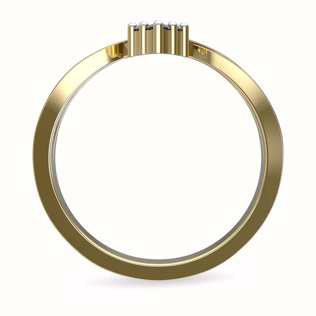 14K Yellow Gold 0.13 Carat Diamond Engagement Ring - 6 Stone EGL/IGI Certified (I1-I2 Clarity) | Perfect for Proposals, Anniversaries & Special Occasions