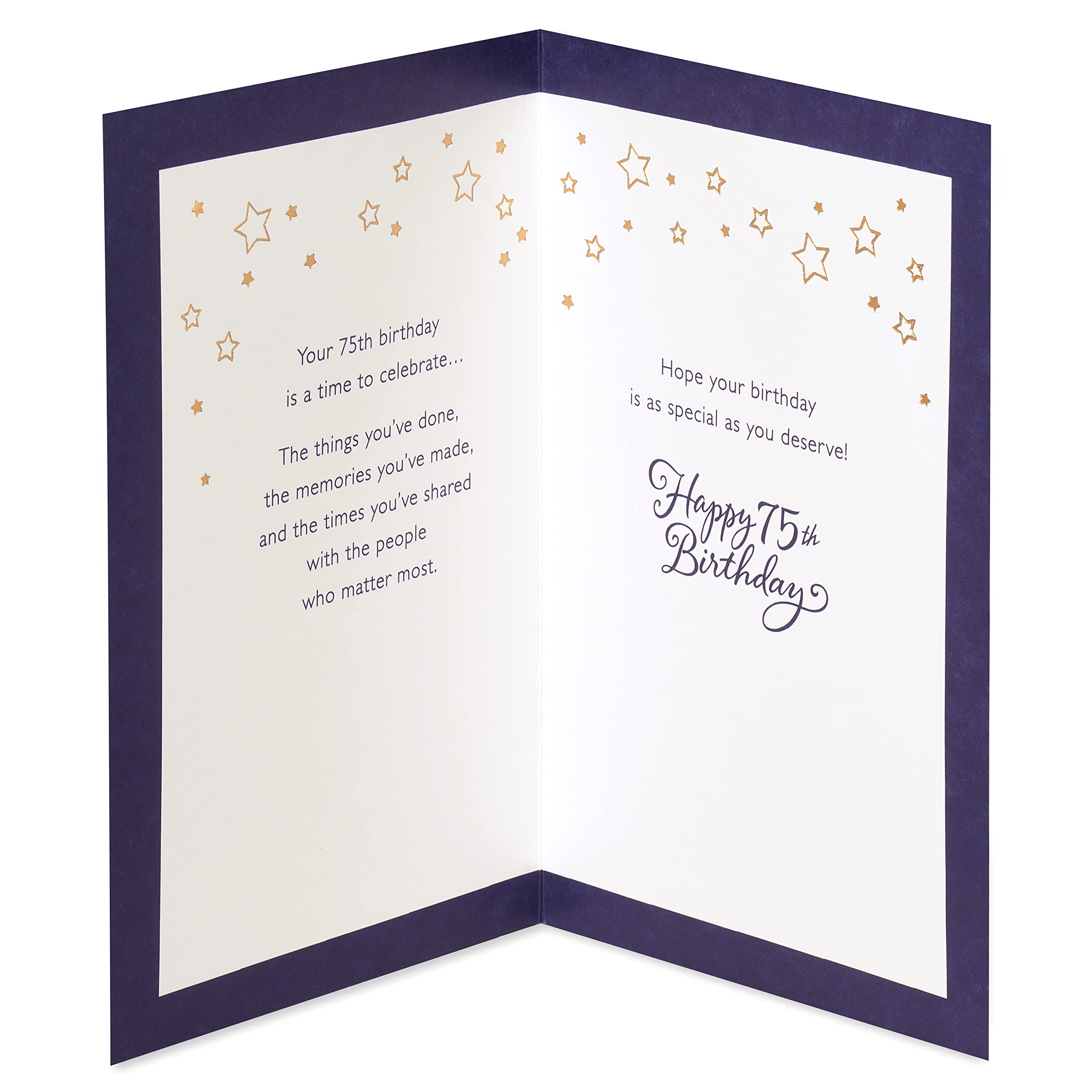 American Greetings 75th Birthday Card - Time To Celebrate - Perfect for Milestone Birthday Parties & Senior Celebrations
