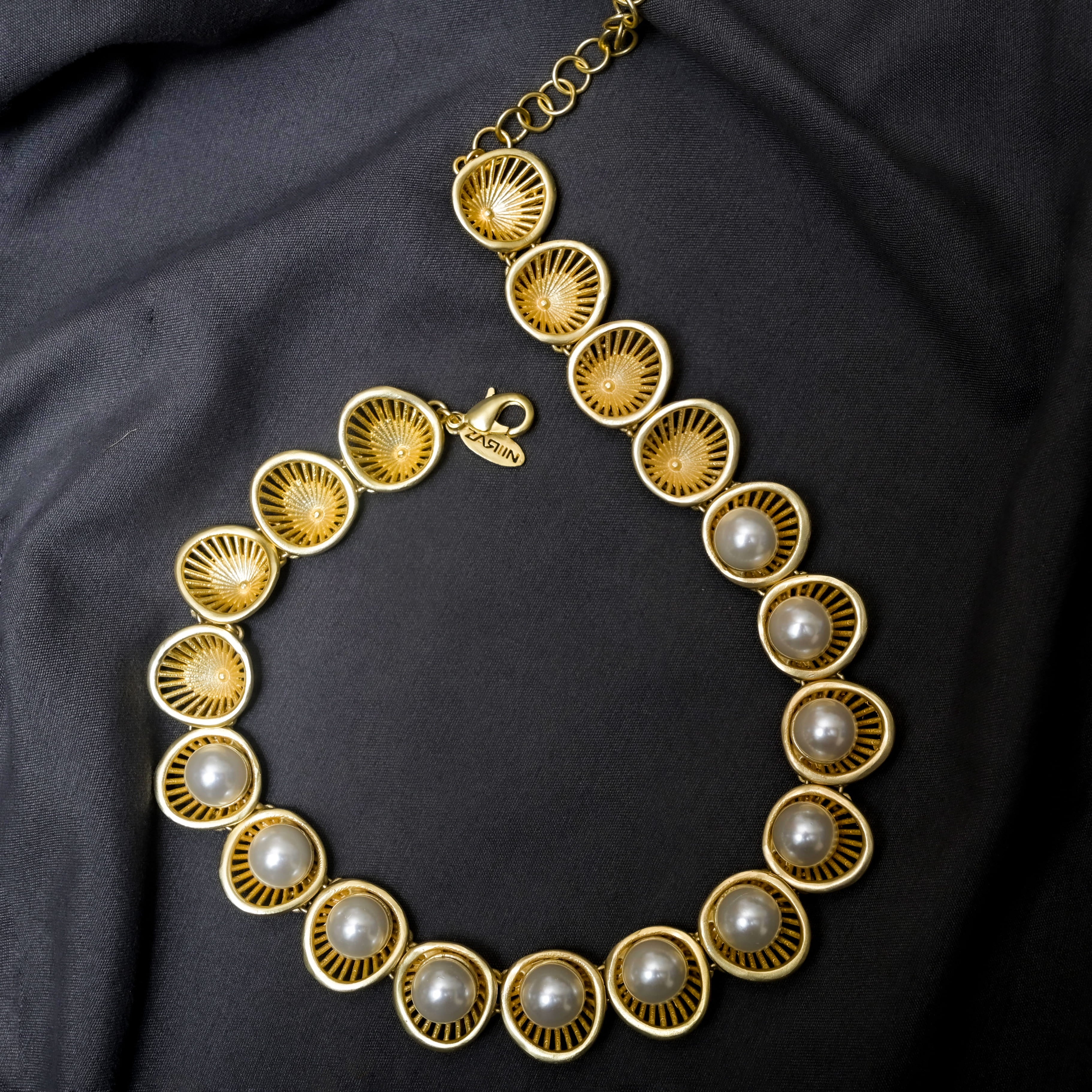 All That Glam Necklace - Elegant Gold Plated Statement Jewelry for Women | Perfect for Parties, Weddings & Special Occasions