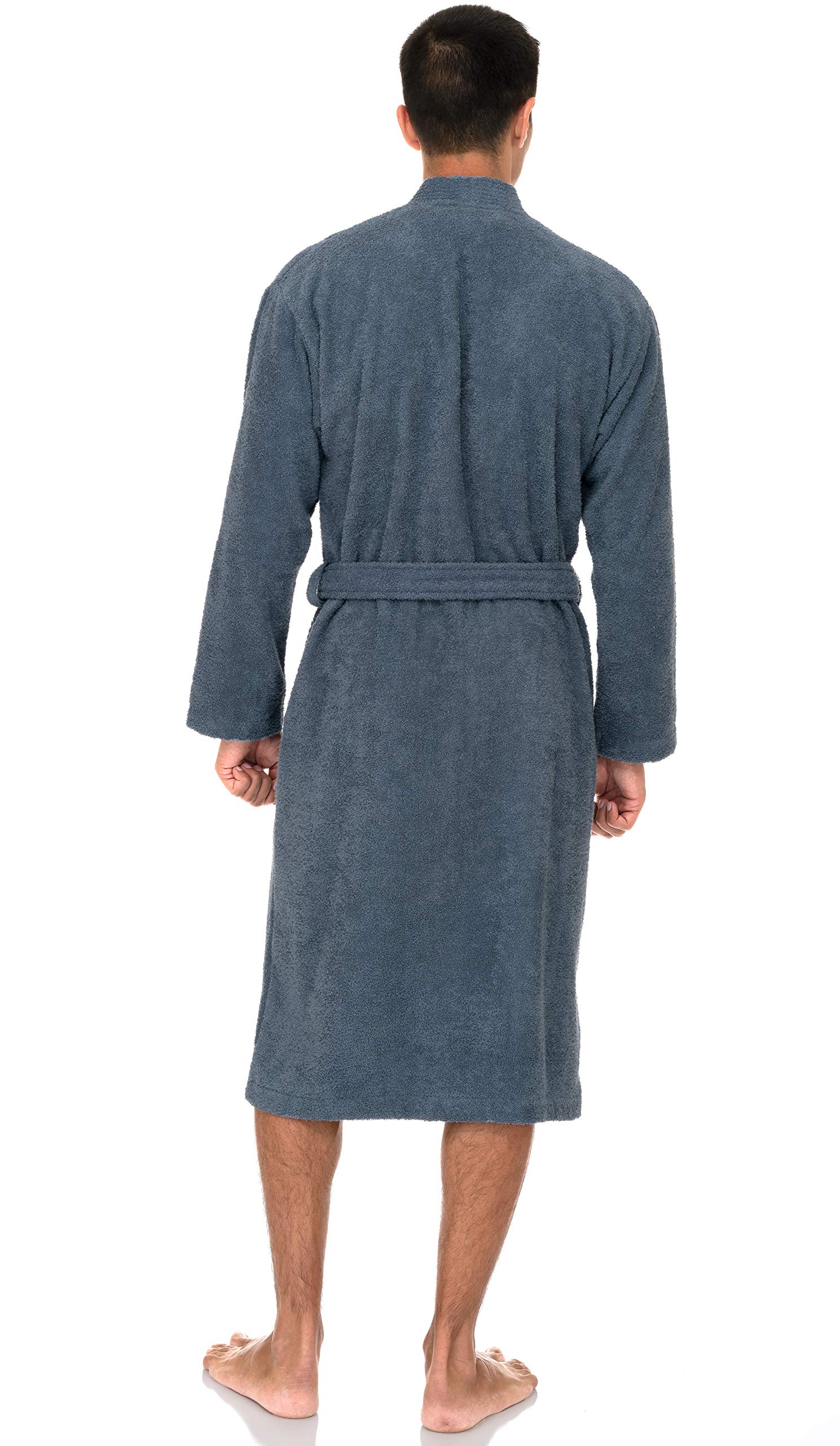 Men's Cotton Terry Cloth Bathrobe - Ultra Soft & Absorbent Bath Robe for Men | Spa, Lounge & Post-Shower Comfort