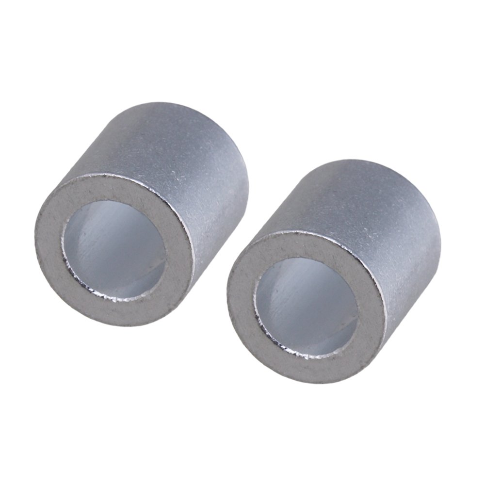 50pcs Silver Wire Rope Aluminum Crimping Loop Clips - M5 Ferrule Sleeves for Jewelry Making, DIY Crafts & Marine Applications