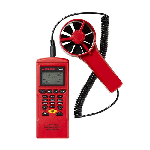 Amprobe TMA40 A LCD Digital Anemometer with USB Data Download - 4/AAA Battery Powered - Perfect for HVAC, Wind Speed Measurement, and Industrial Applications