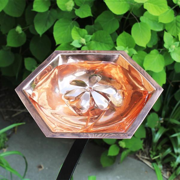 Bee Fountain & Birdbath for Garden - Outdoor Decorative Water Feature to Attract Pollinators & Birds