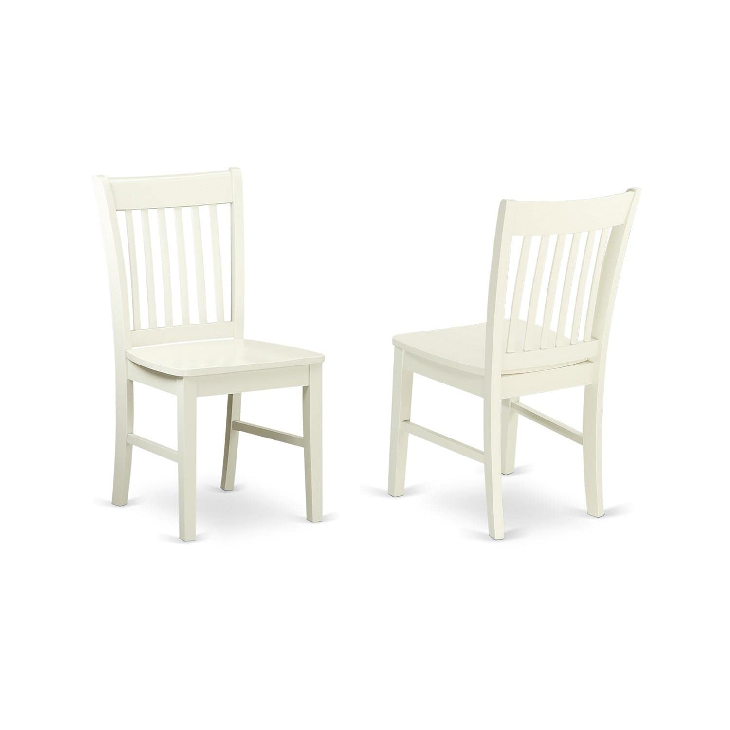 East West Furniture OXNO3-LWH-W 3-Piece Dining Set - 36x36 Inch Square Kitchen Table with 2 Matching Chairs | Perfect for Small Spaces, Breakfast Nooks & Apartment Dining Areas