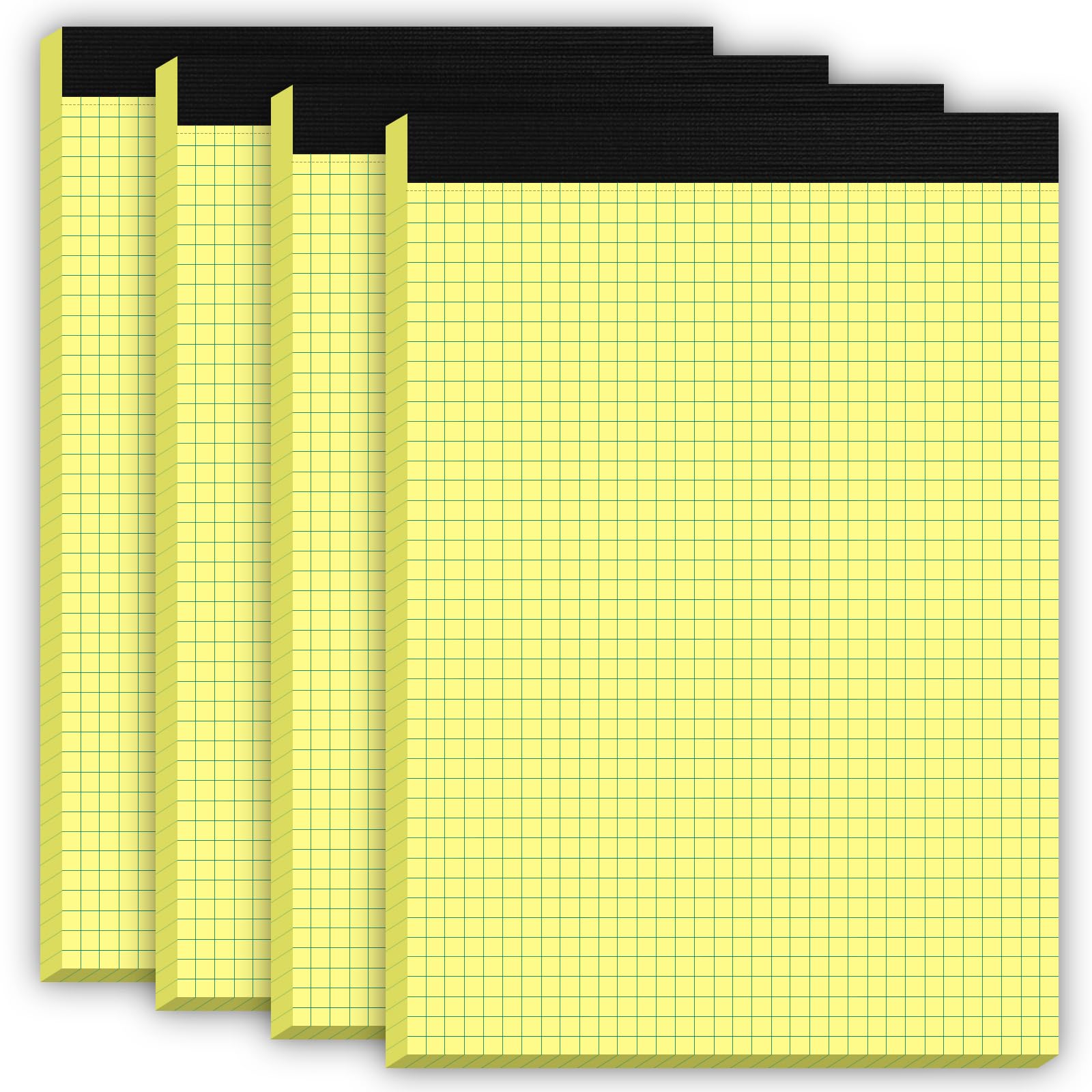 4x4 Graph Paper Pad - 50 Sheets, Double Sided, Tear Off, Quad Ruled Drafting Paper for Math & Engineering - 8.5