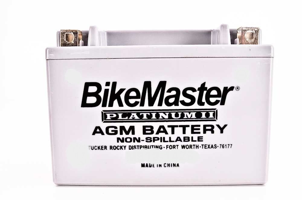 BikeMaster Platinum AGM Battery MS12-14L-A2 - 12V 14Ah Powersports Battery for Motorcycles, ATVs & Scooters - Maintenance-Free, High-Performance Replacement Battery for Reliable Starts in All Weather Conditions