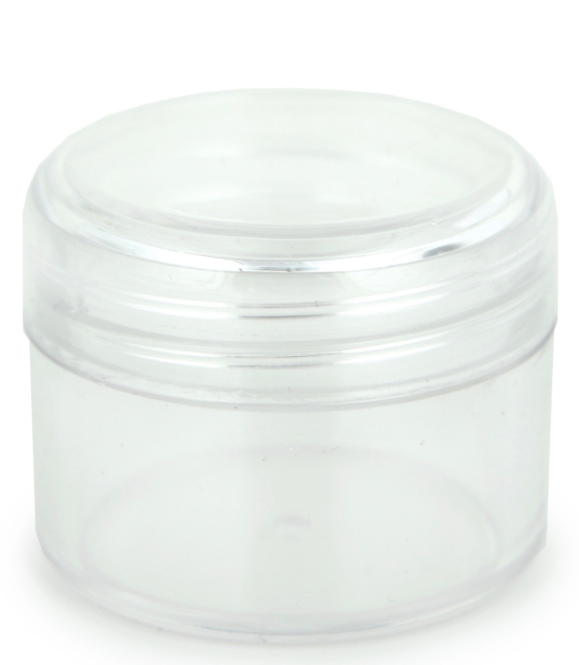 Vivaplex 25-Pack Clear 20 Gram Plastic Pot Jars with Lids - Small Cosmetic Containers for Lip Balm, Creams, Salves & DIY Beauty Products - Perfect for Travel, Home & Professional Use
