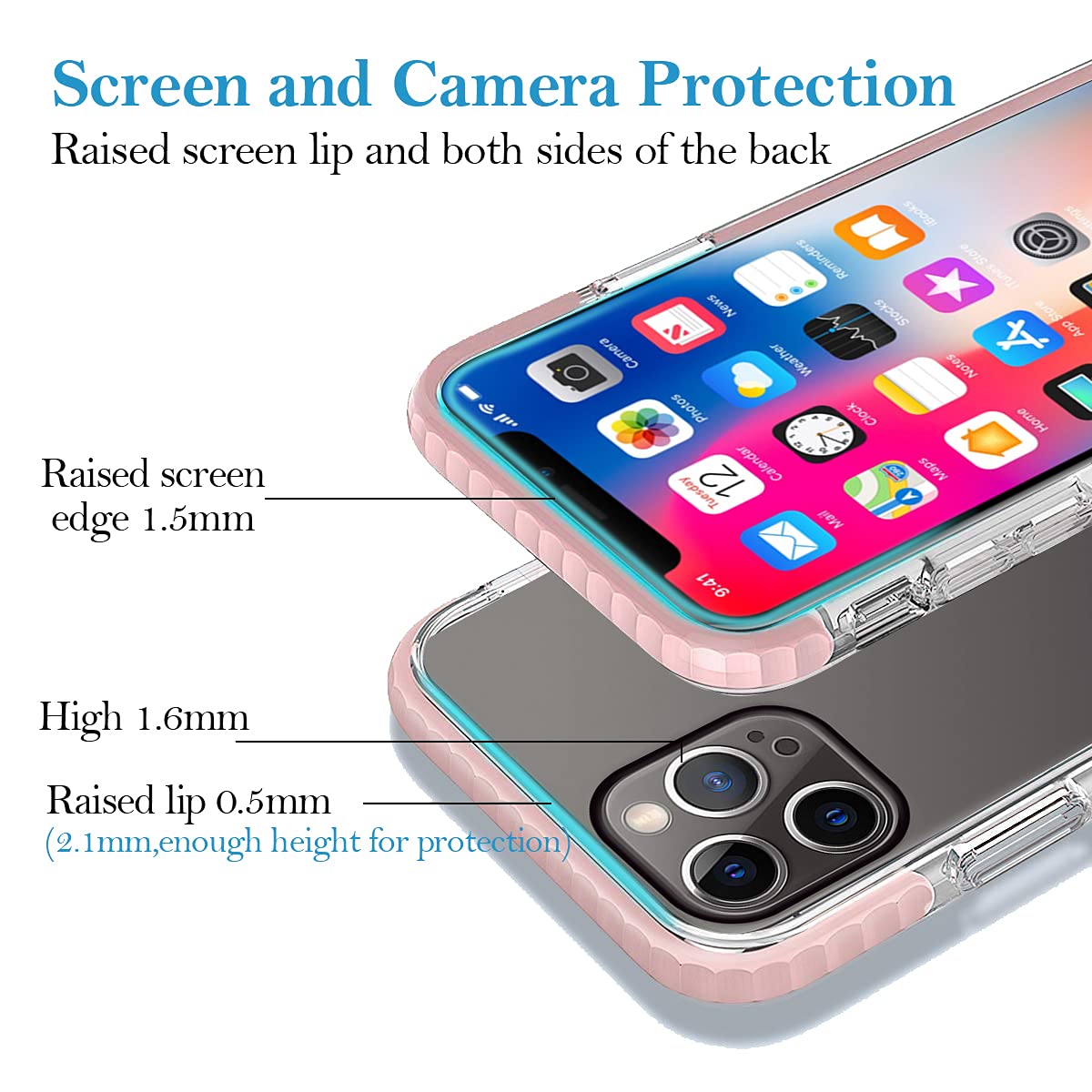 Custom Personalized iPhone 12 Pro Max Phone Case with Photo/Text/Name - Anti-Scratch, Shock-Resistant Soft TPU Protective Cover (Pink) - Perfect for Everyday Use, Travel & Gift Giving