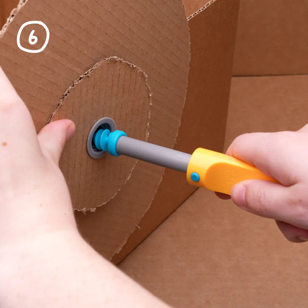 Makedo ROTO RING - Reusable Plastic Connectors for DIY Cardboard Projects | Perfect for STEM Education, Kids Crafts & Creative Building at Home or School