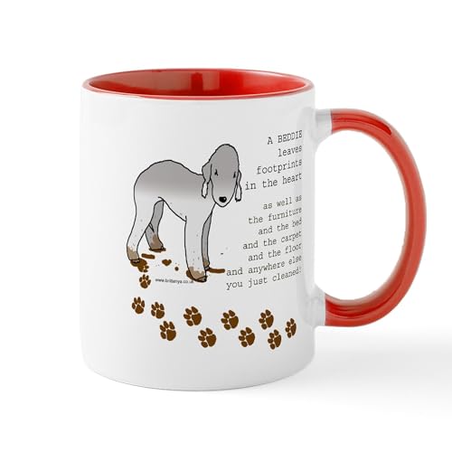 White/Red Inside - Bedlington Terriers Mug