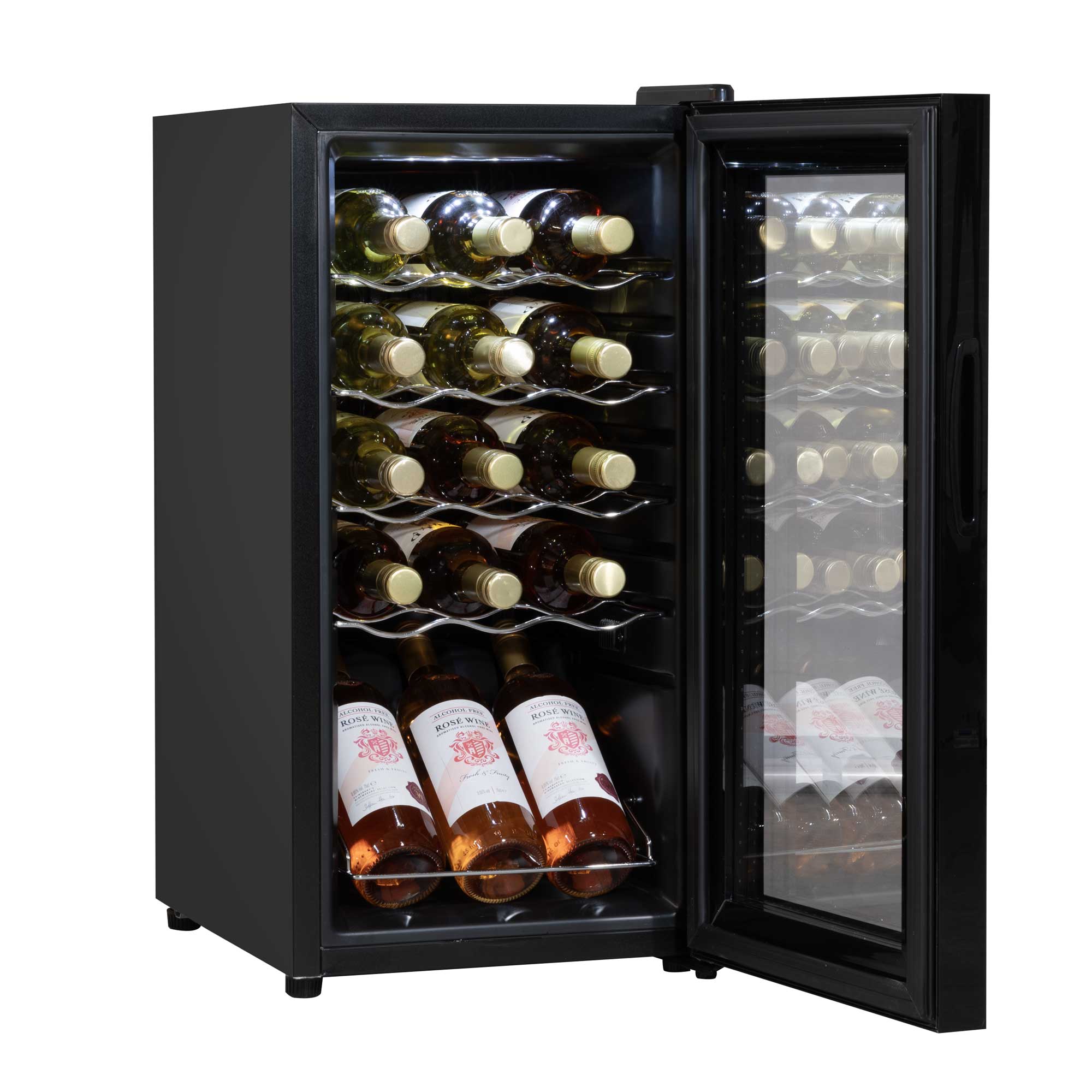 Baridi 15 Bottle Wine Cooler Refrigerator - Touch Screen Control, LED Interior Lighting, Black (DH5 Model) - Perfect for Home Bars, Kitchen Countertops & Wine Cellars
