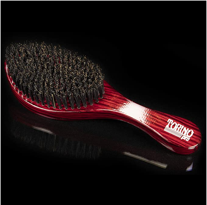Torino Pro Wave Brush #570 - Medium Hard Hair Brush for Smoothing & Detangling - Perfect for Thick, Curly & Wavy Hair at Home & Salon Use