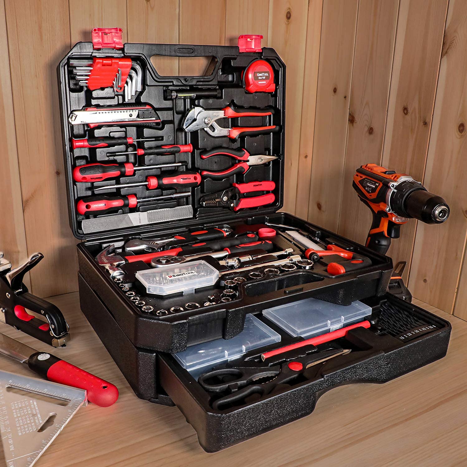 KingTool 325-Piece Home & Auto Repair Tool Kit with Toolbox Storage Case - Essential Household Tool Set for DIY, Handyman & Homeowners | Perfect for Home Maintenance, Car Repairs & DIY Projects