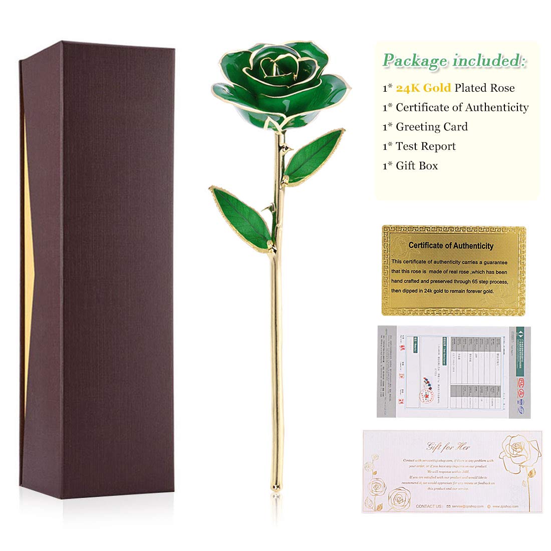 24K Gold Dipped Real Rose - Eternal Valentine's Day Gift for Girlfriend, Wife, Mom, Grandma | Romantic Birthday, Anniversary, Sweetest Day Present | Unique Golden Rose for Best Friend & Confidante | Perfect for Weddings, Home Decor & Special Occasions