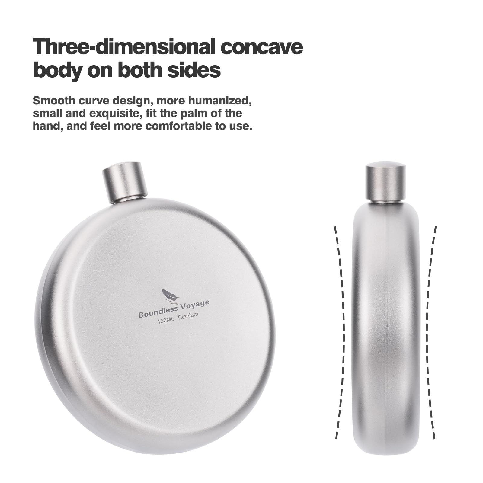 Titanium Ultralight Hip Flask - Portable Wine & Whiskey Bottle with Funnel - Camping, Hiking, Picnic & Outdoor Drinking Accessories - Perfect for Travel, Parties & Gifts