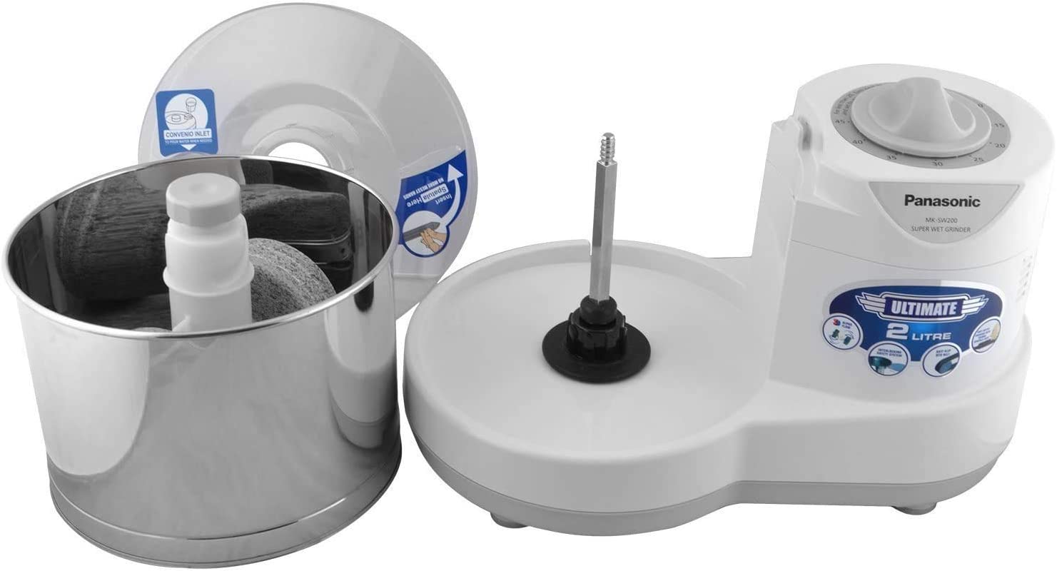 Panasonic MK-TSW200 2L Wet Grinder with Auto Timer - 110-120V for Indian Cooking | Perfect for Idli, Dosa & Chapati Dough | Open Box Store Pickup Only