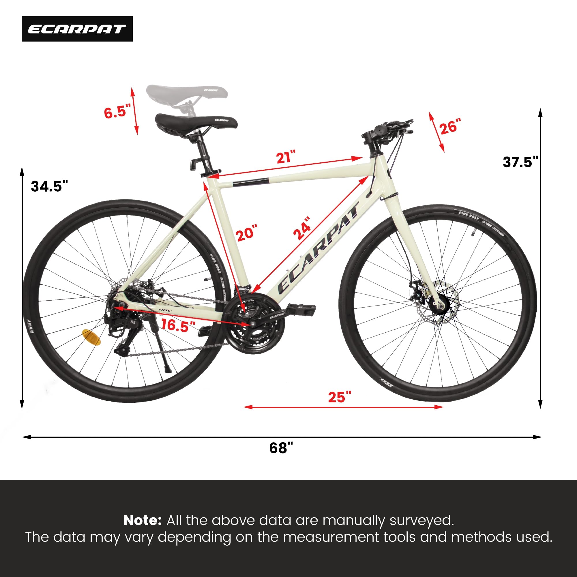 700C Hybrid Road Bike for Men & Women - 16/21/24 Speed Aluminum/Steel Frame Commuter Bicycle - Perfect for City Riding, School & Work Commutes - Great Christmas & New Year Gift Idea